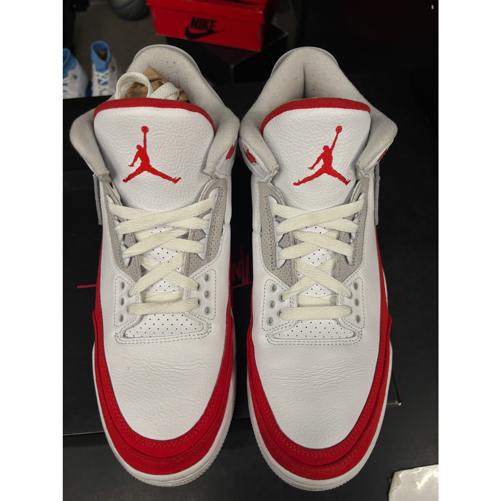 Jordan Jordan 3 Retro Tinker White University Red Size 12, PREOWNED