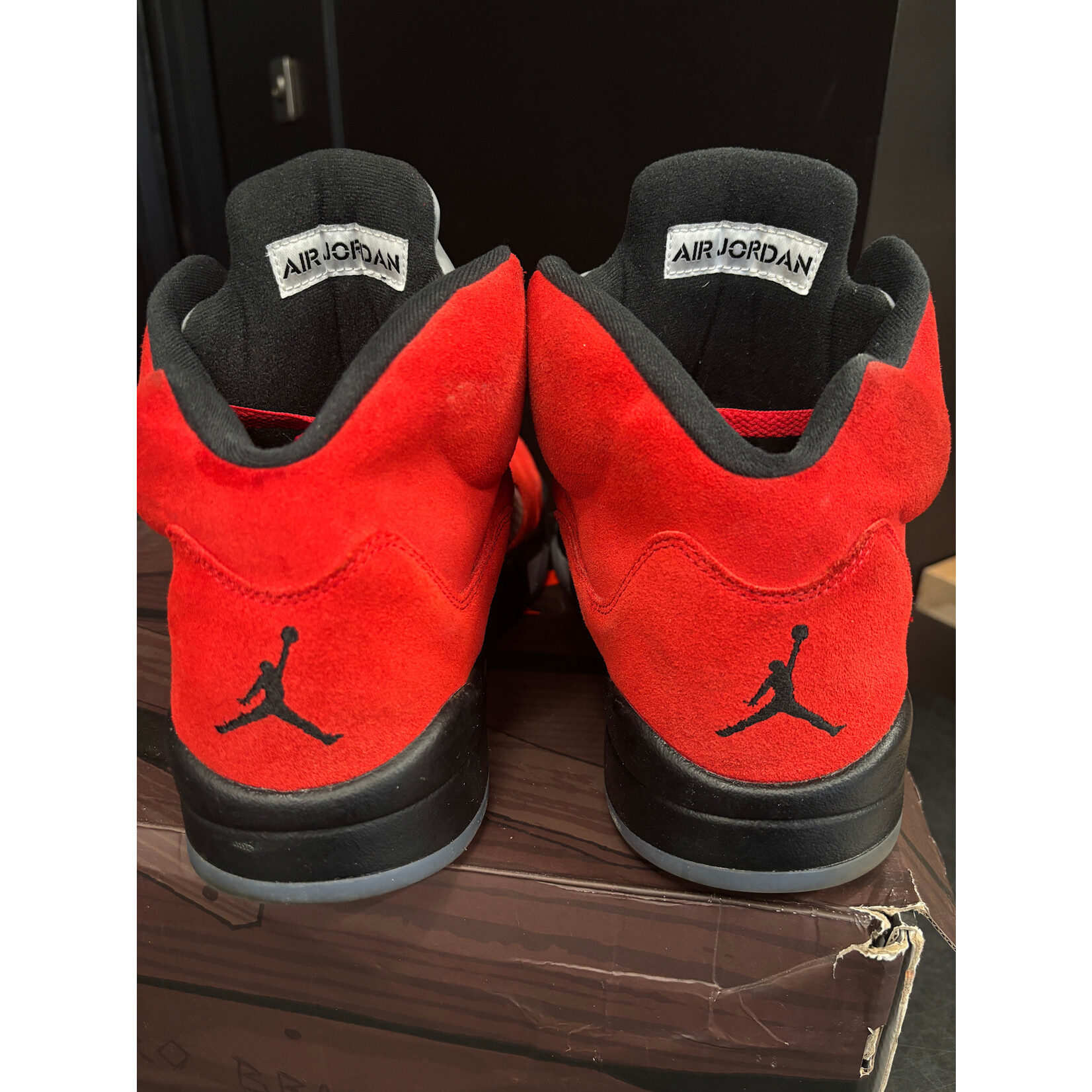 Jordan Jordan 5 Retro Raging Bull Red (2021) Size 12, PREOWNED DAMAGE BOX