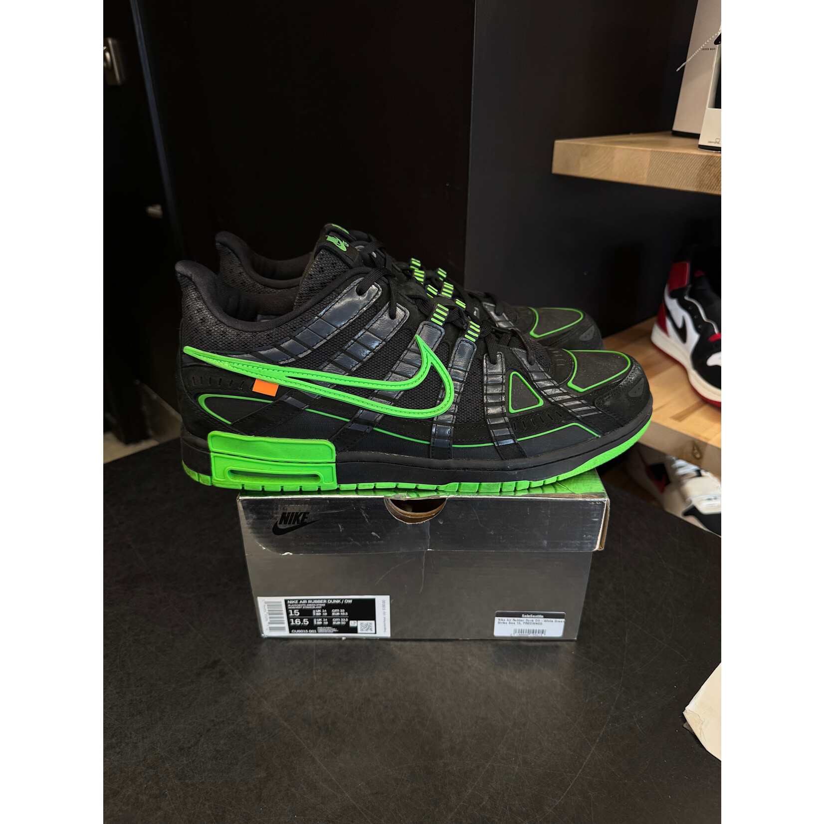 Nike Nike Air Rubber Dunk Off-White Green Strike Size 15, PREOWNED