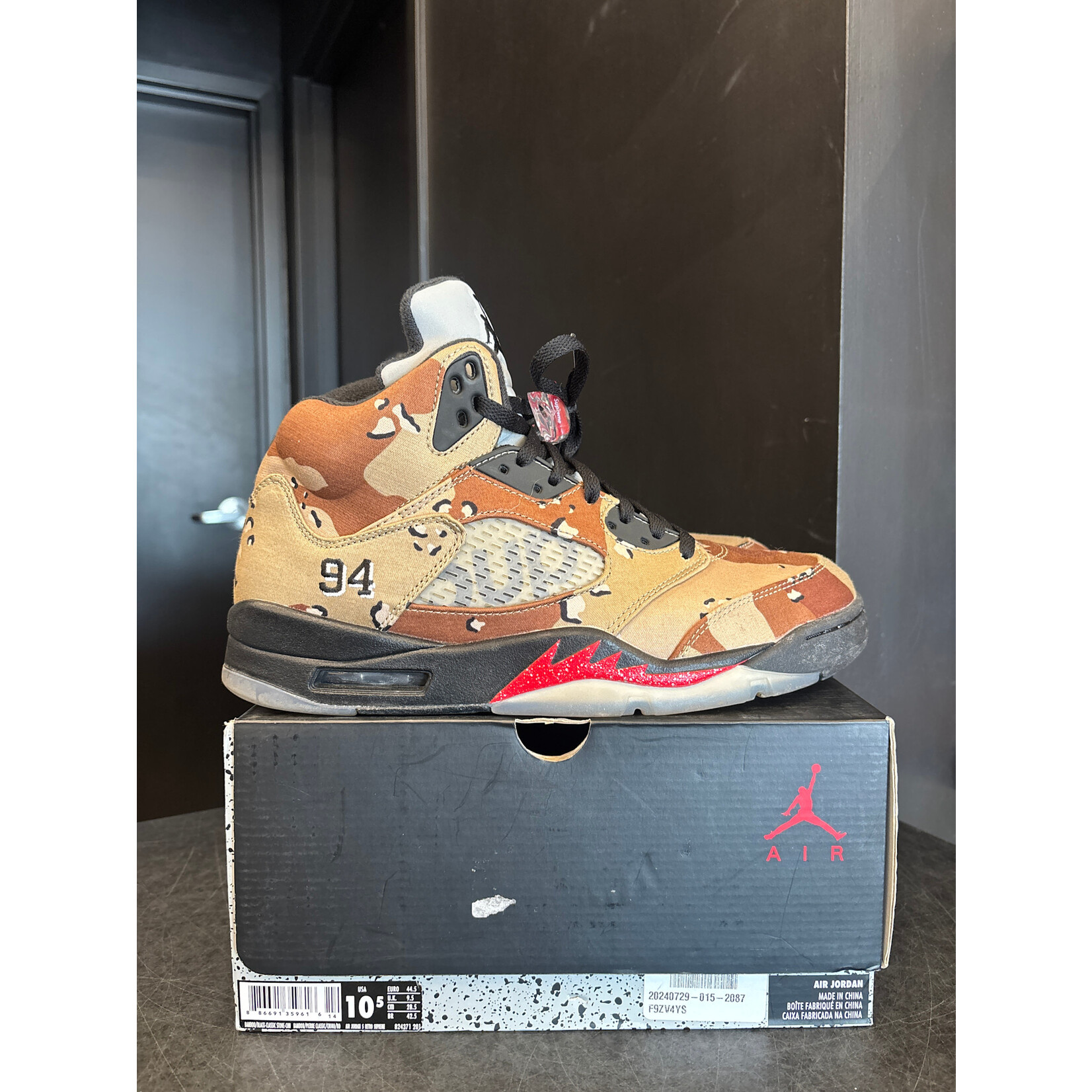 supreme jordan 5 camo