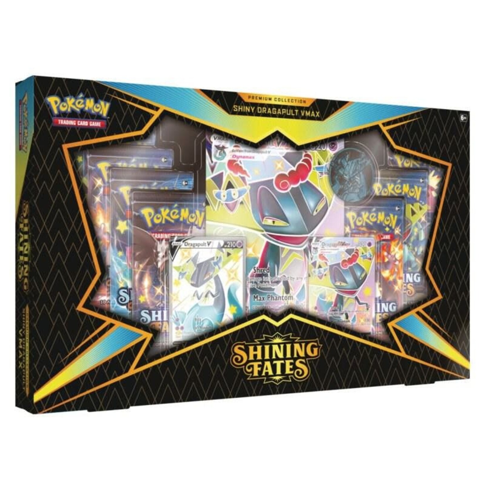 Pokémon Pokémon TCG Sword & Shield Shining Fates Shiny Dragapult VMAX Premium Collection Pokemon