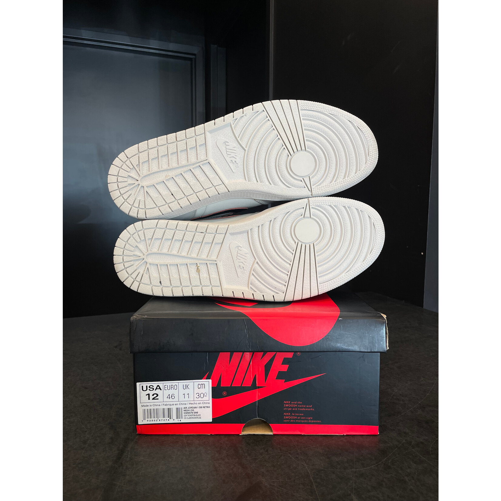 Jordan Jordan 1 Retro High OG Defiant SB NYC to Paris Size 12, PREOWNED