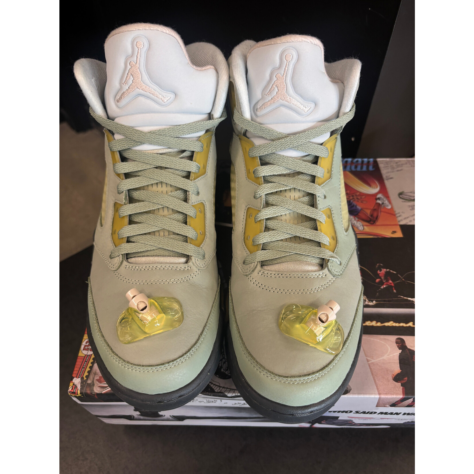 Supreme Jordan 5 Retro Jade Horizon Size 11.5, PREOWNED