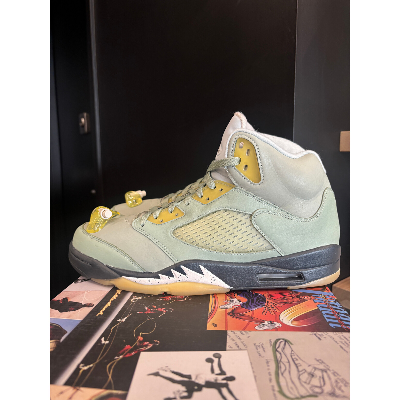 Supreme Jordan 5 Retro Jade Horizon Size 11.5, PREOWNED