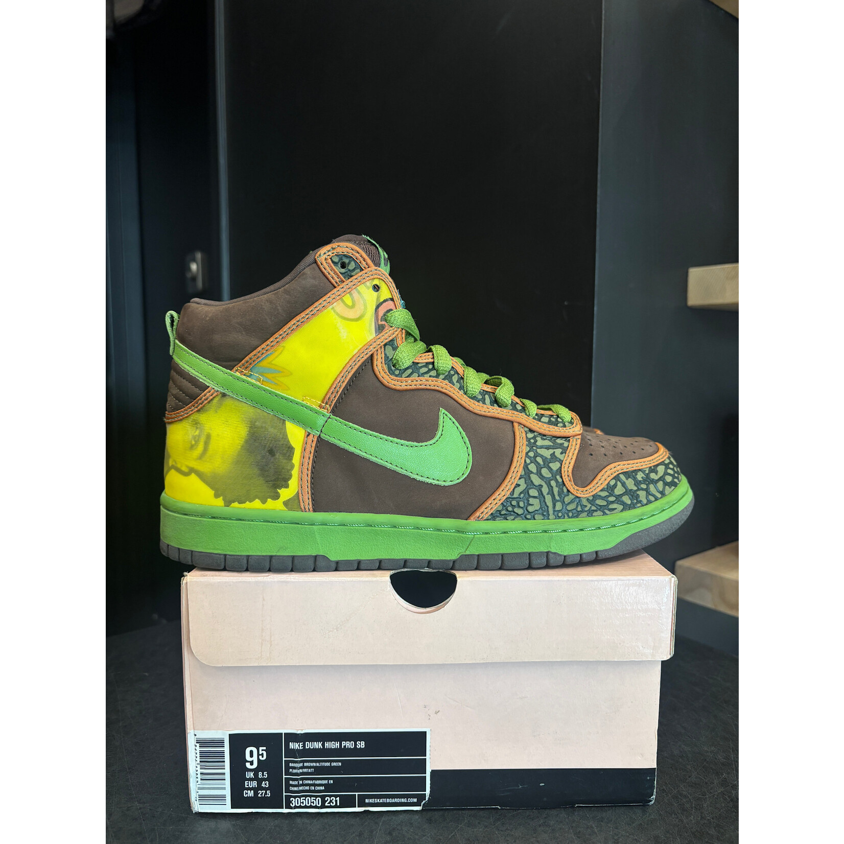 Jordan Nike SB Dunk High De La Soul (2005) Size 9.5, PREOWNED