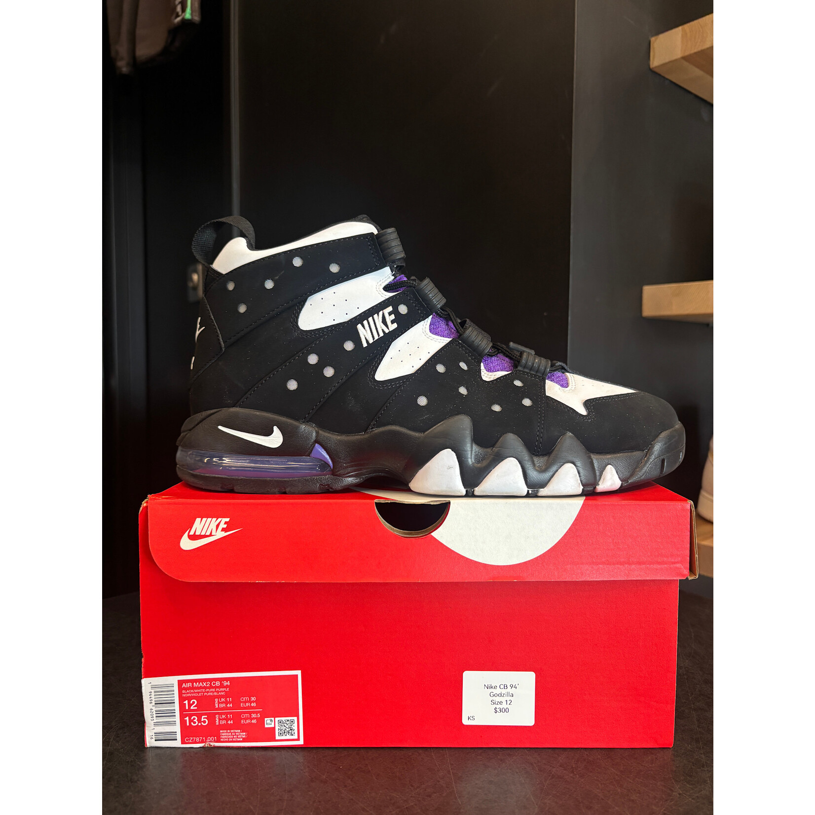 Nike Nike Air Max 2 CB '94 Black White Purple Size 12, PREOWNED