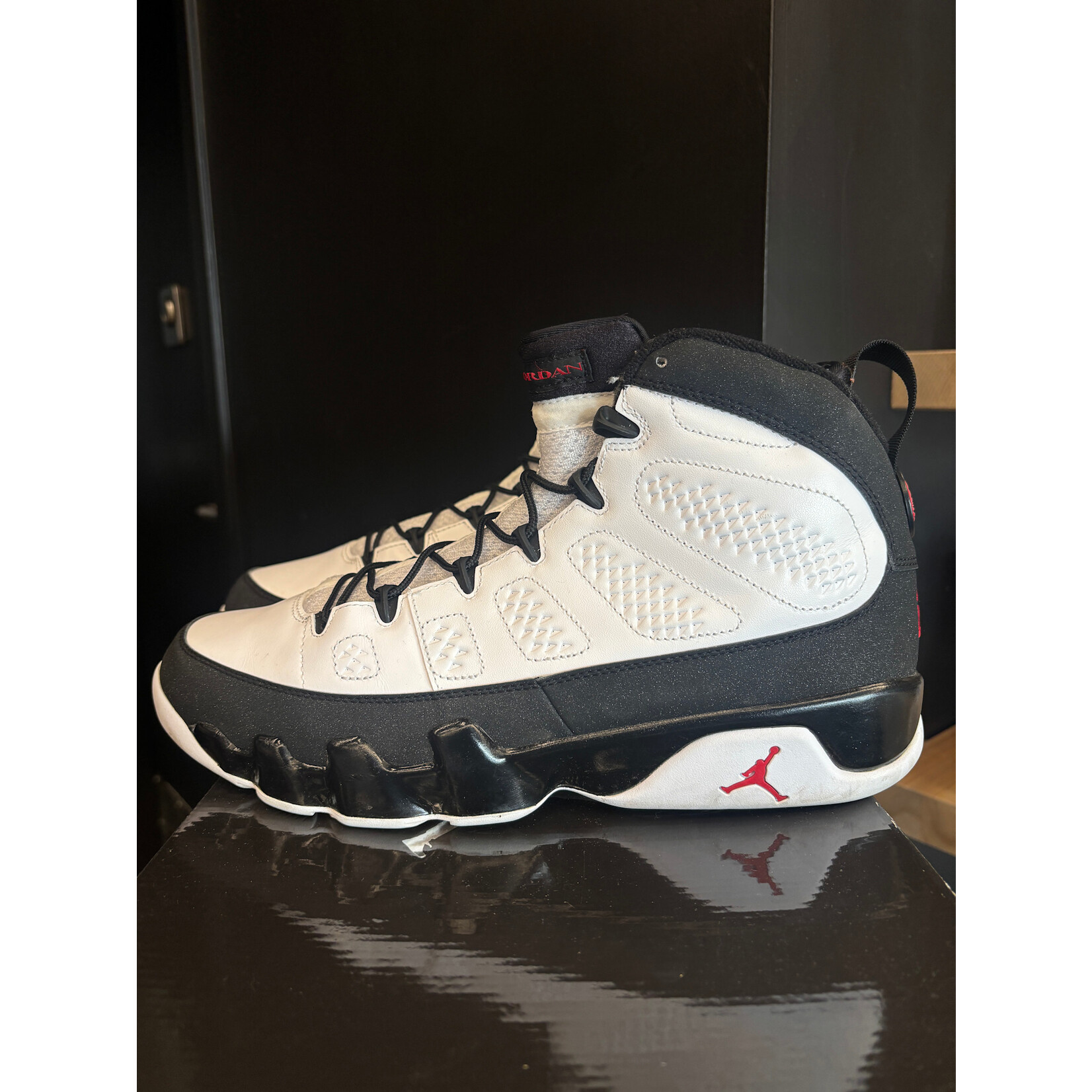 Jordan Jordan 9 Retro White Black Red (2010) Size 11.5, PREOWNED