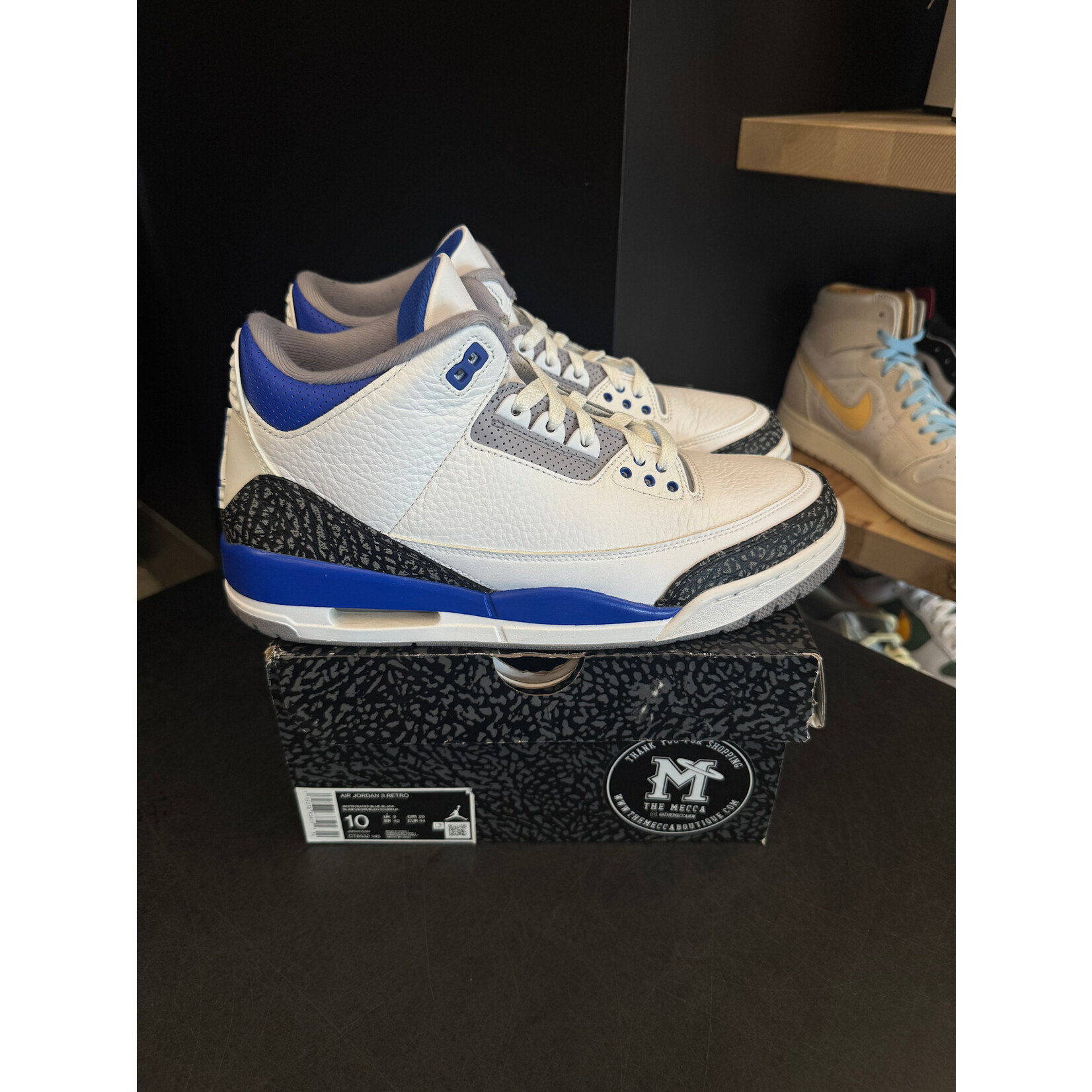 Jordan Jordan 3 Retro Racer Blue Size 10, PREOWNED