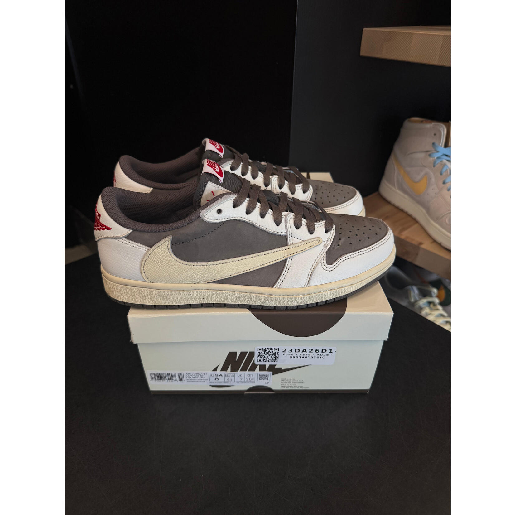 Jordan Jordan 1 Retro Low OG SP Travis Scott Reverse Mocha Size 8, PREOWNED