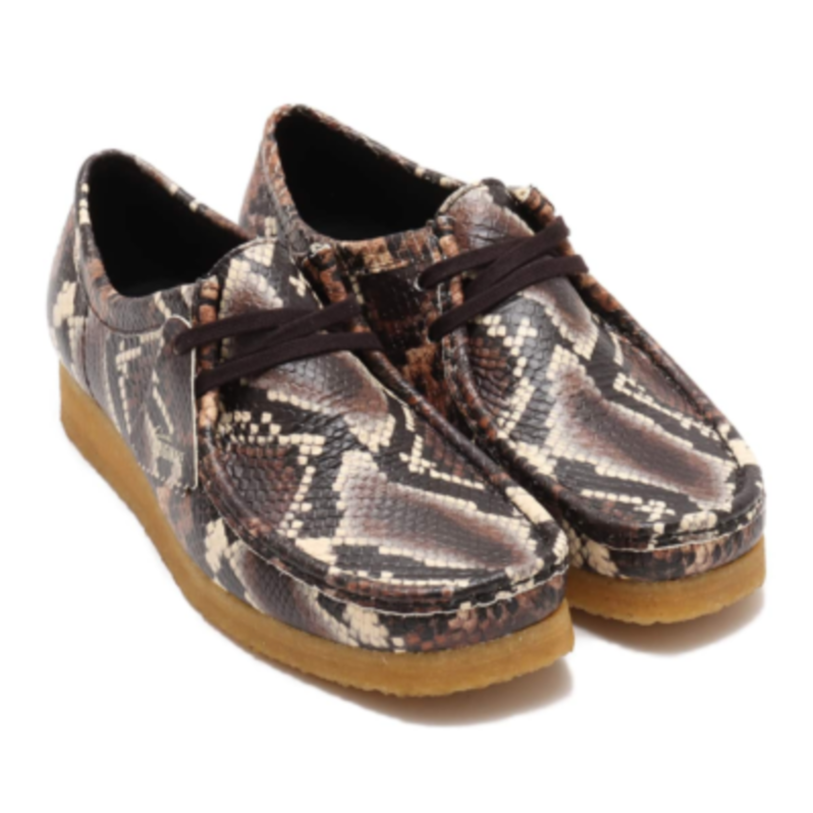 Clarks CLARKS Wallabee Brown Snake Print Size 9.5, DS BRAND NEW