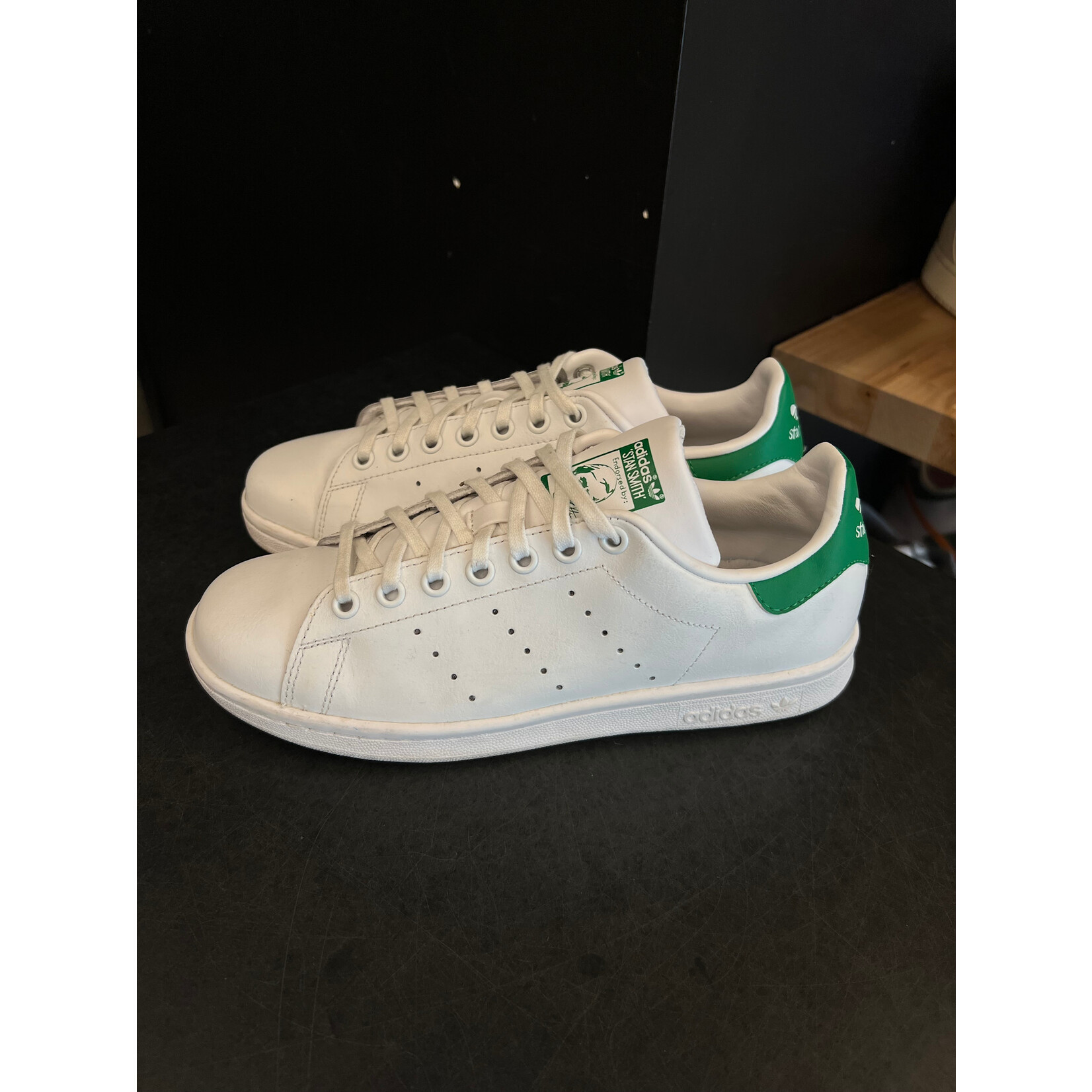 Adidas adidas Stan Smith White Green (Youth) Size 6, PREOWNED