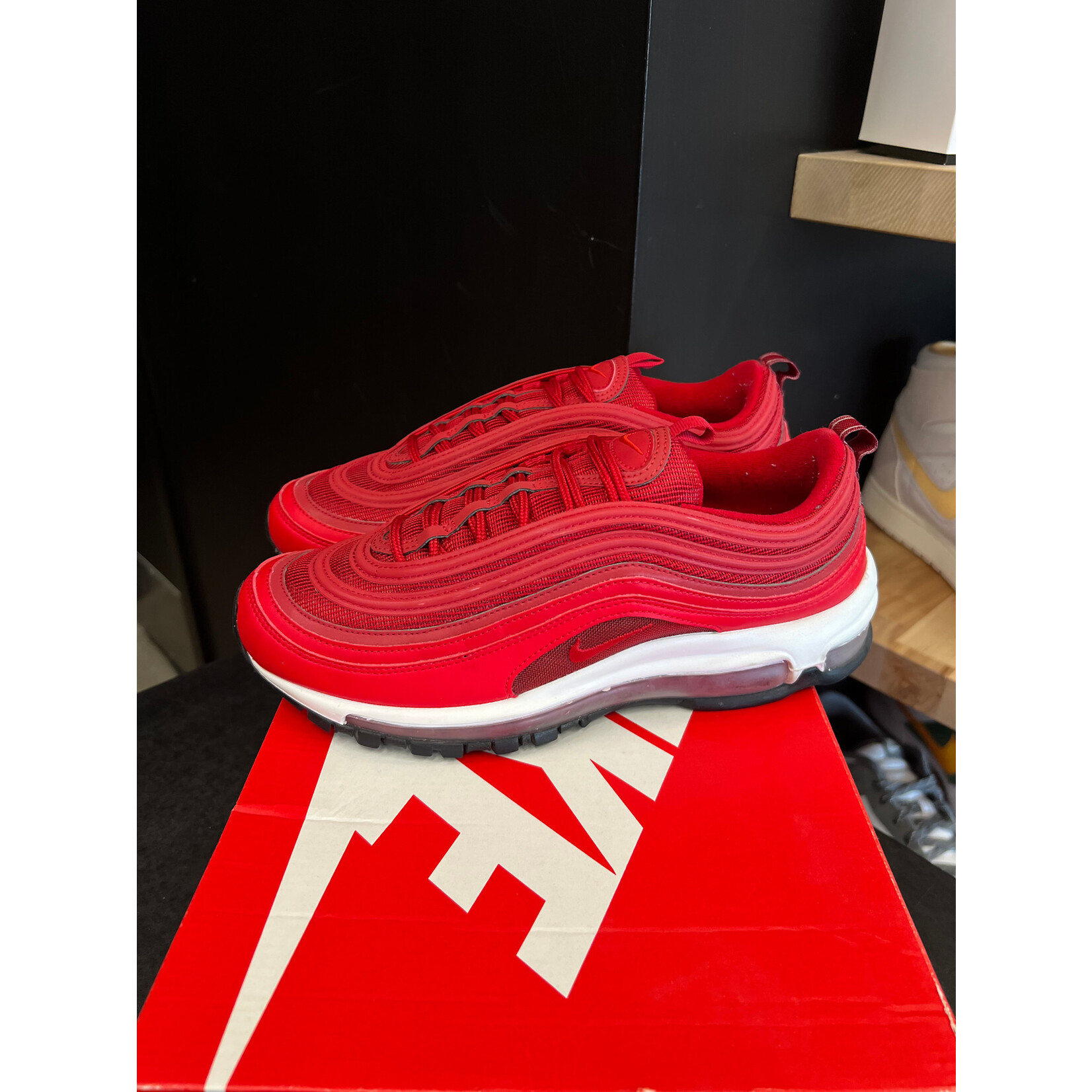 Nike Nike Air Max 97 University Red White (Women's) Size 9.5W, PREOWNED