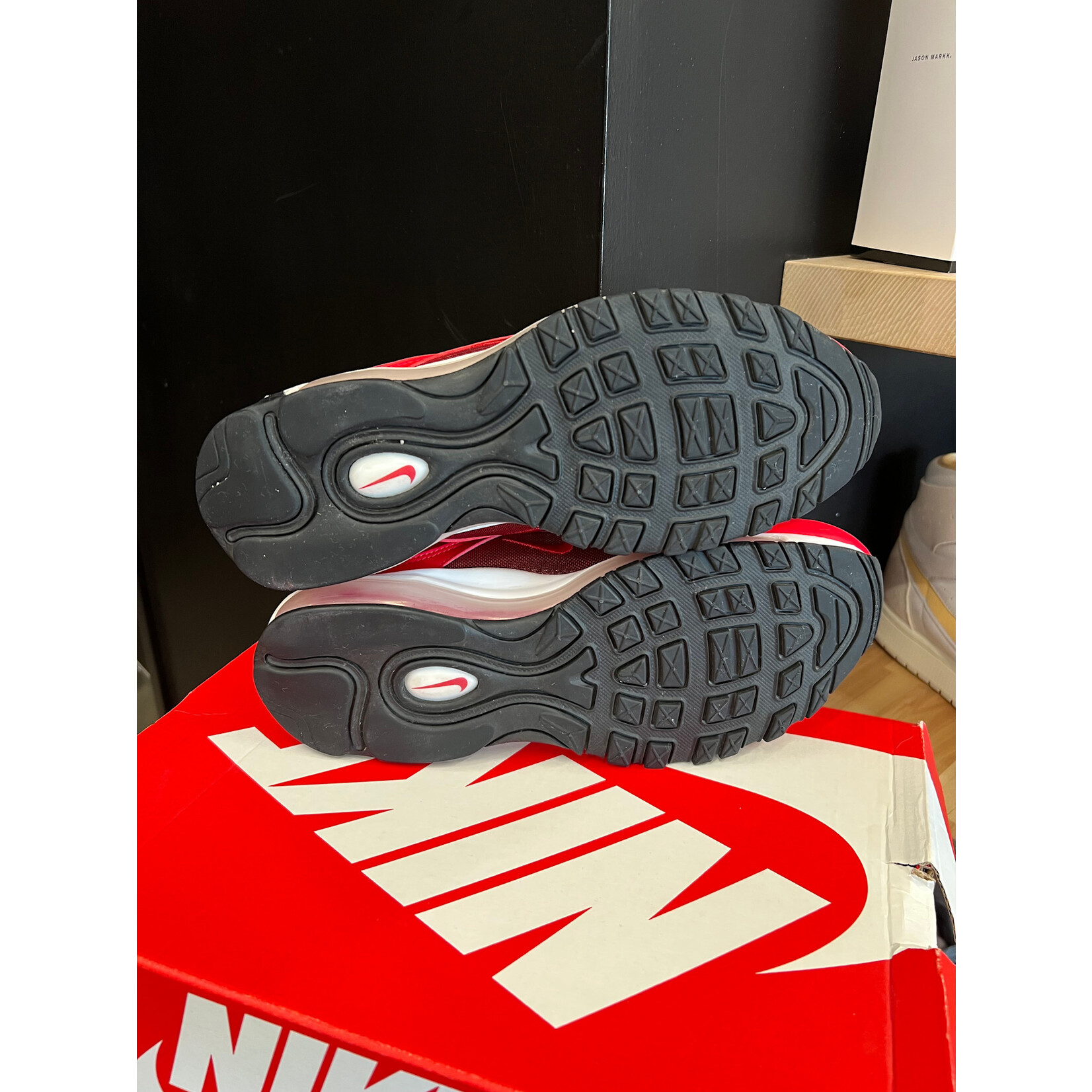 Nike Nike Air Max 97 University Red White (Women's) Size 9.5W, PREOWNED