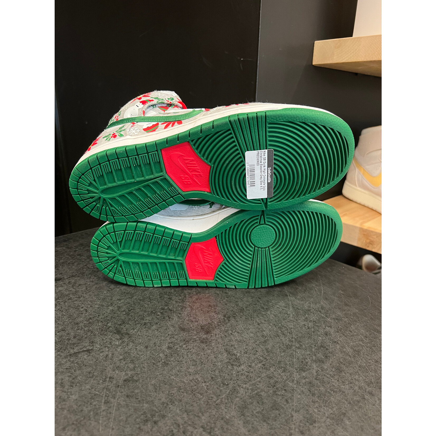Nike Nike SB Dunk High Concepts Ugly Christmas Sweater Grey Size 8.5, PREOWNED