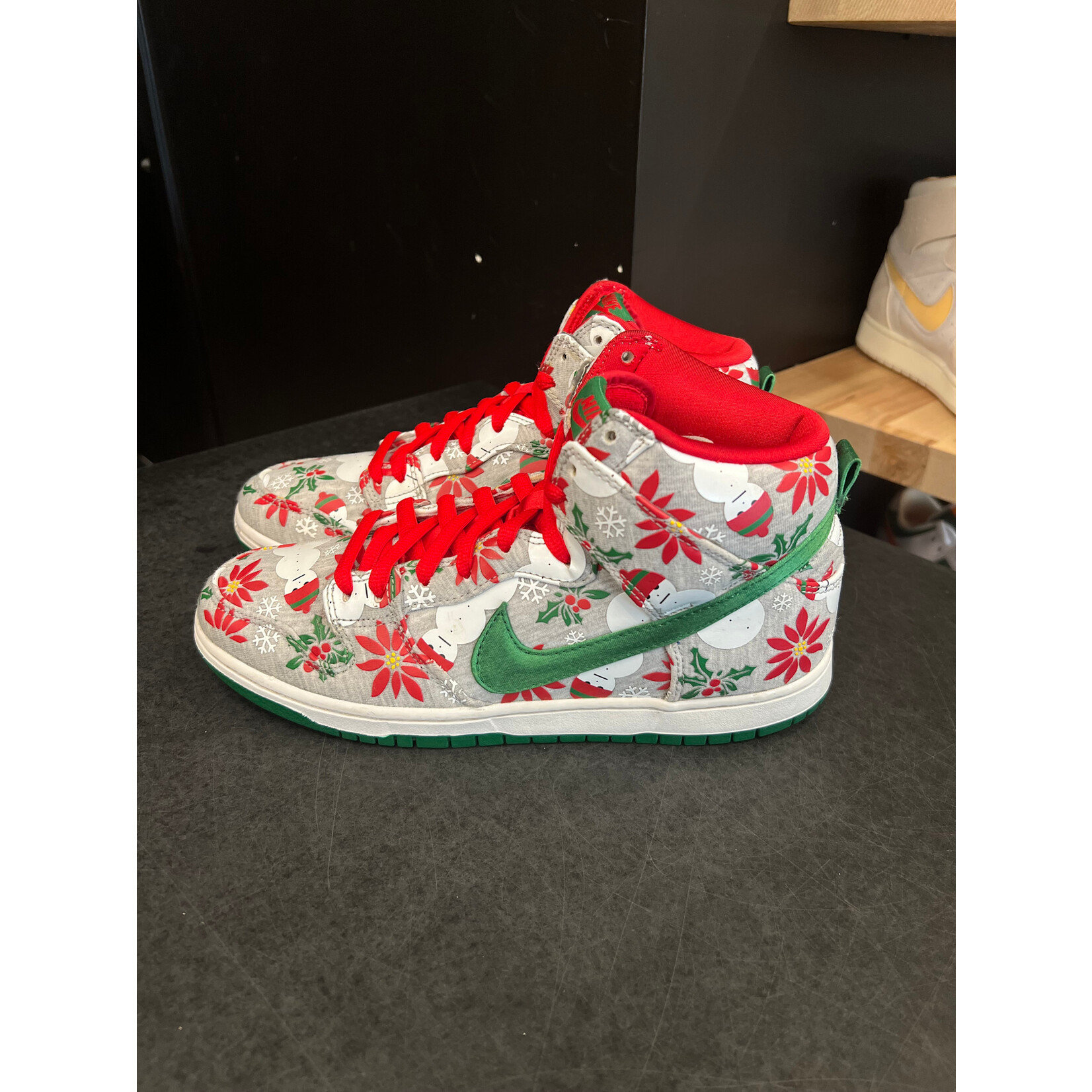 Nike Nike SB Dunk High Concepts Ugly Christmas Sweater Grey Size 8.5, PREOWNED