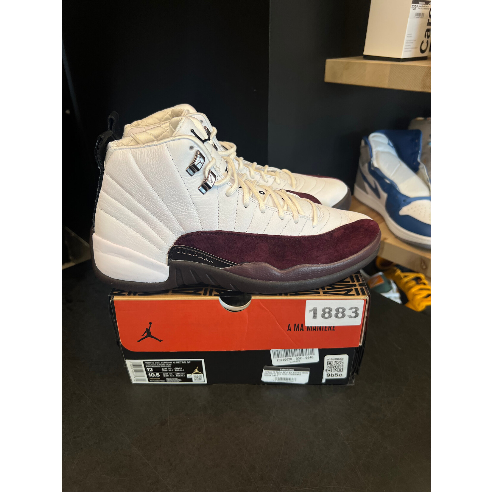 Jordan Jordan 12 Retro SP A Ma ManiÃ©re White (Women's) Size 12W, PREOWNED WORN ONCE