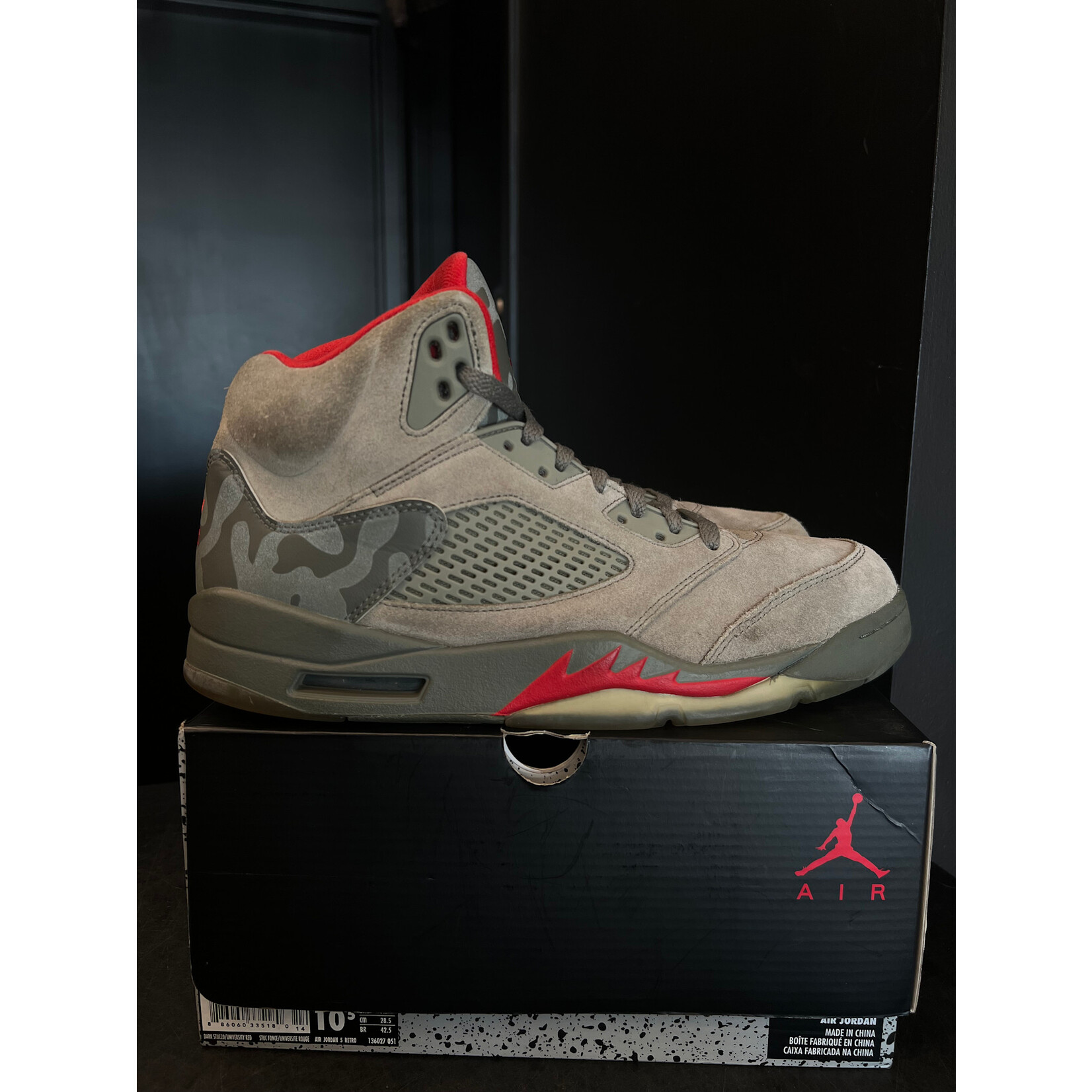 Jordan Jordan 5 Retro P51 Camo Size 10.5, PREOWNED