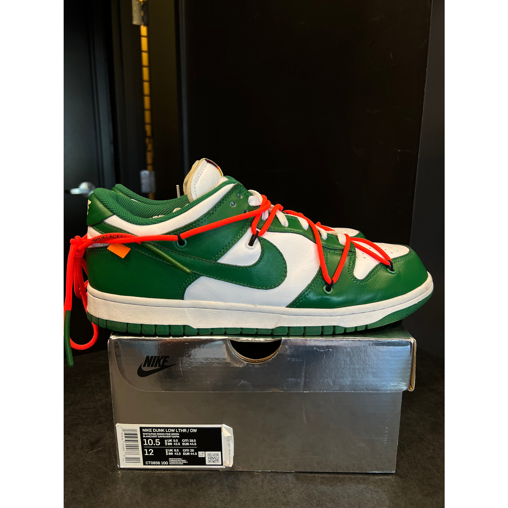 Nike Nike Dunk Low Off-White Pine Green Size 10.5, PREOWNED