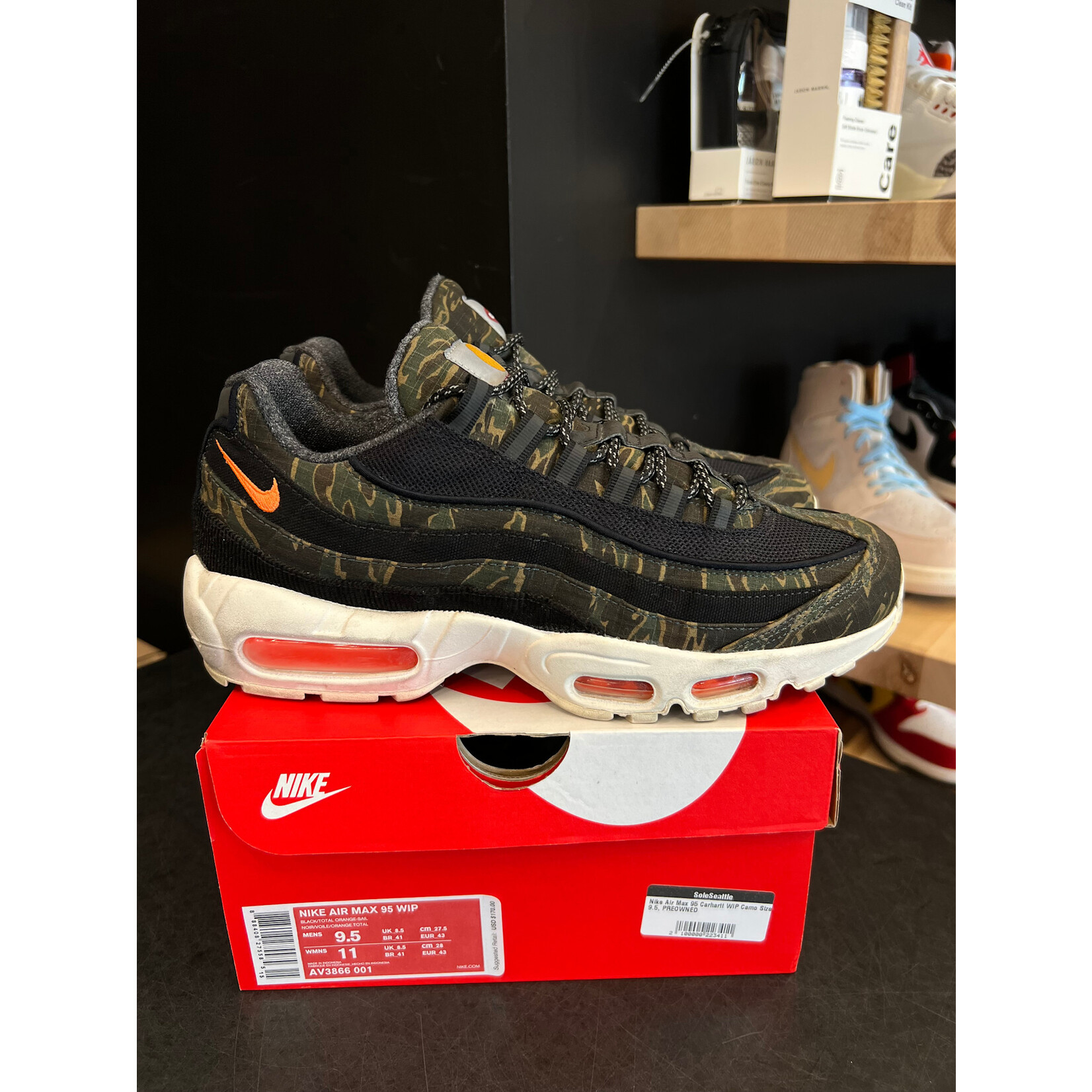 Nike Nike Air Max 95 Carhartt WIP Camo Size 9.5, PREOWNED
