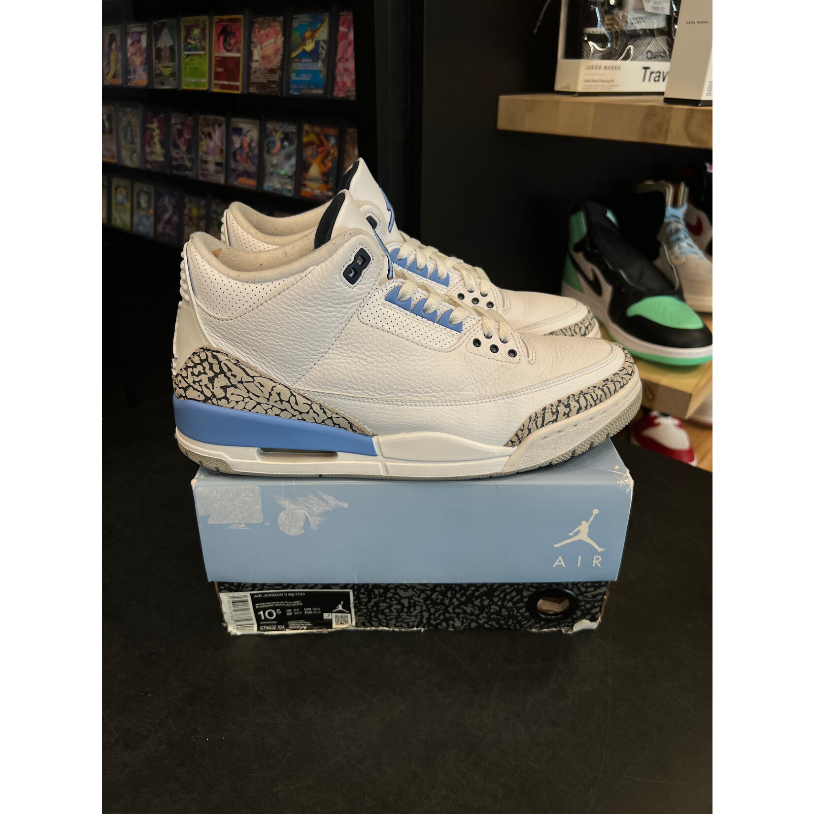Jordan Jordan 3 Retro UNC (2020) Size 10.5, PREOWNED