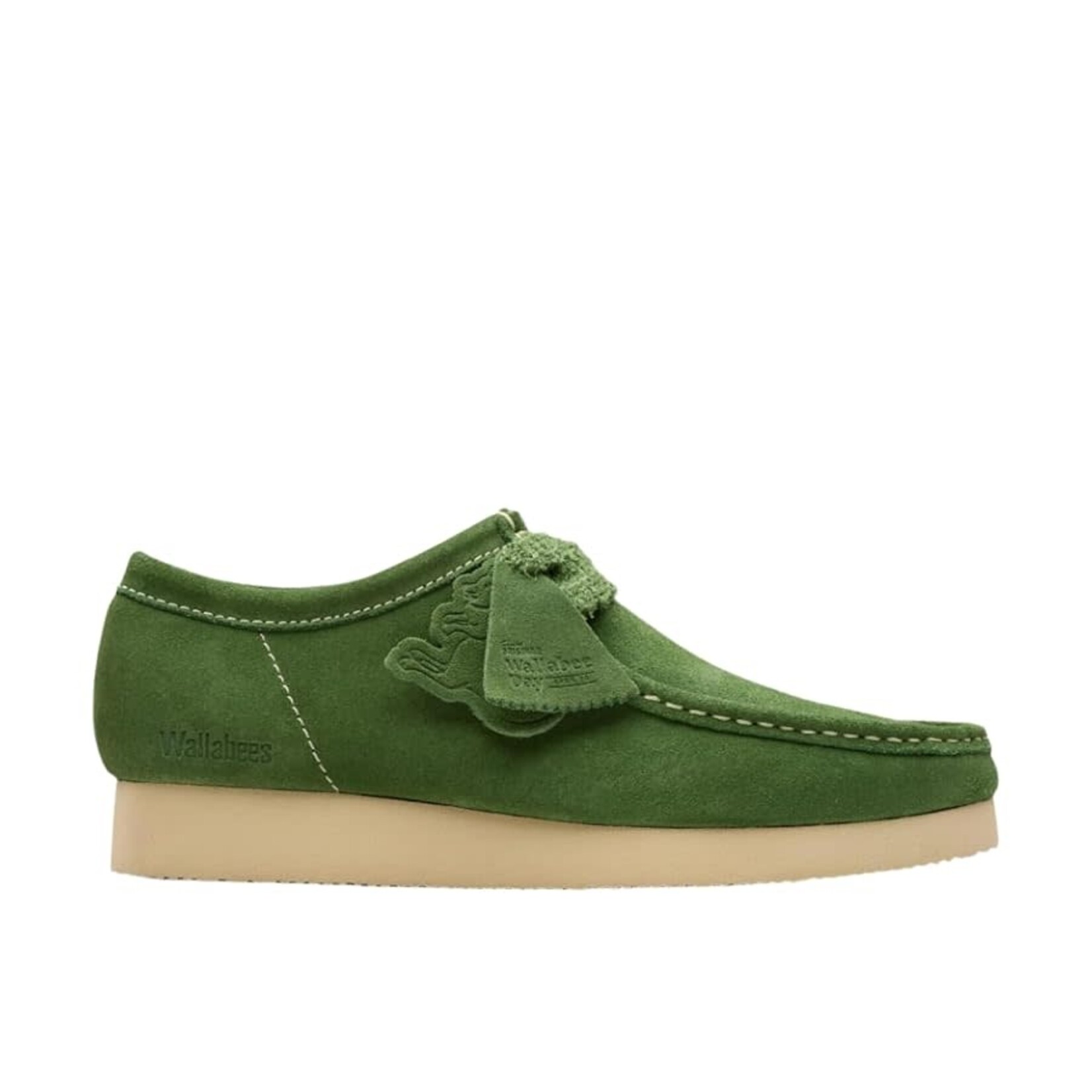 CLARKS CLARKS WALLABEE - GREEN SUEDE Size 9.5, DS BRAND NEW