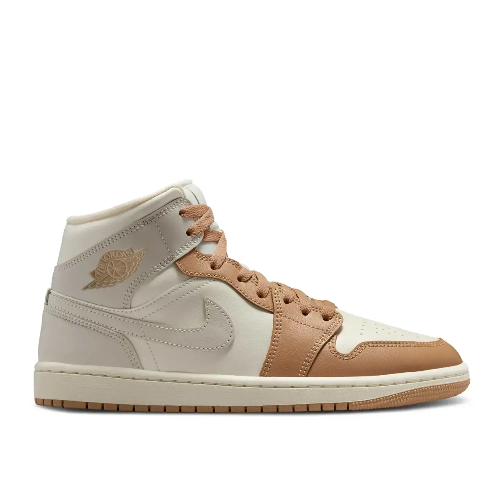 Jordan Jordan 1 Mid Tan Toe (Women's) Size 9W, DS BRAND NEW