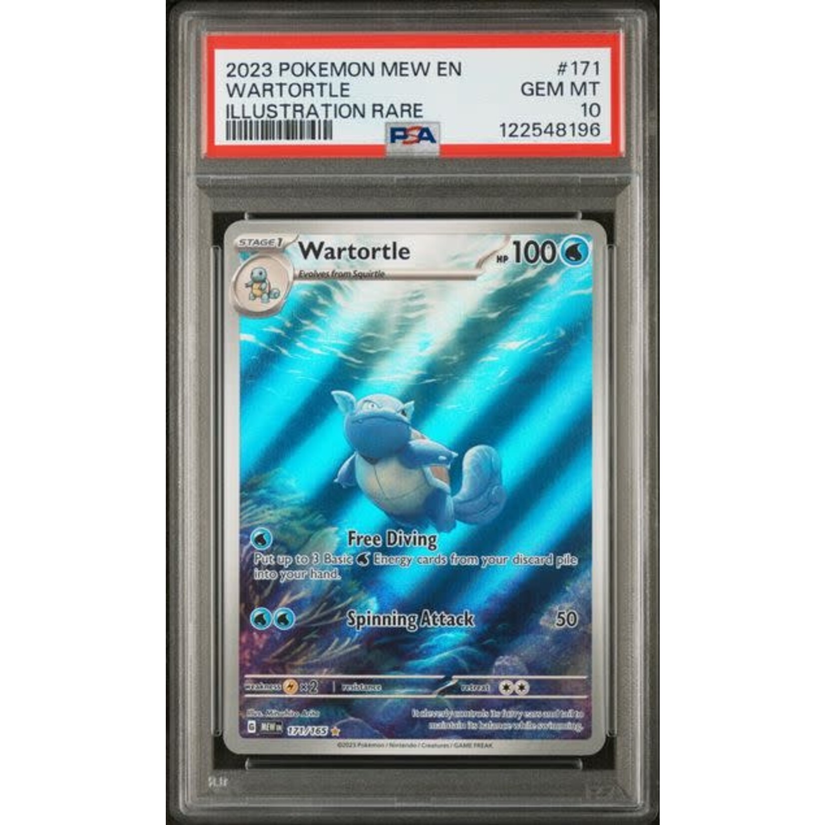 PSA 2023 Pokemon 151 #171 Wartortle Illustration Rare PSA 10