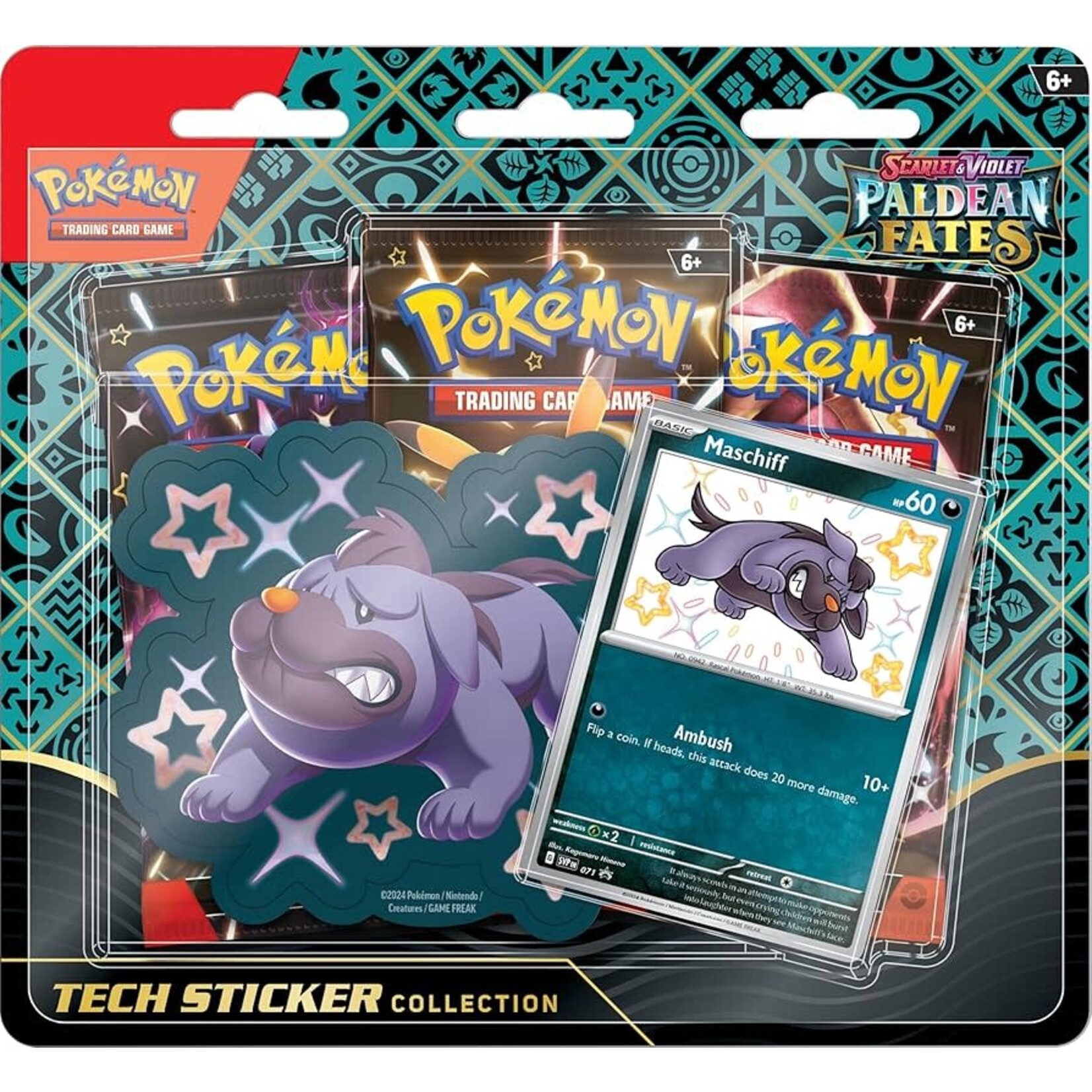 Pokémon Pokémon Paldean Fates Tech Sticker Collection Maschiff Pokemon