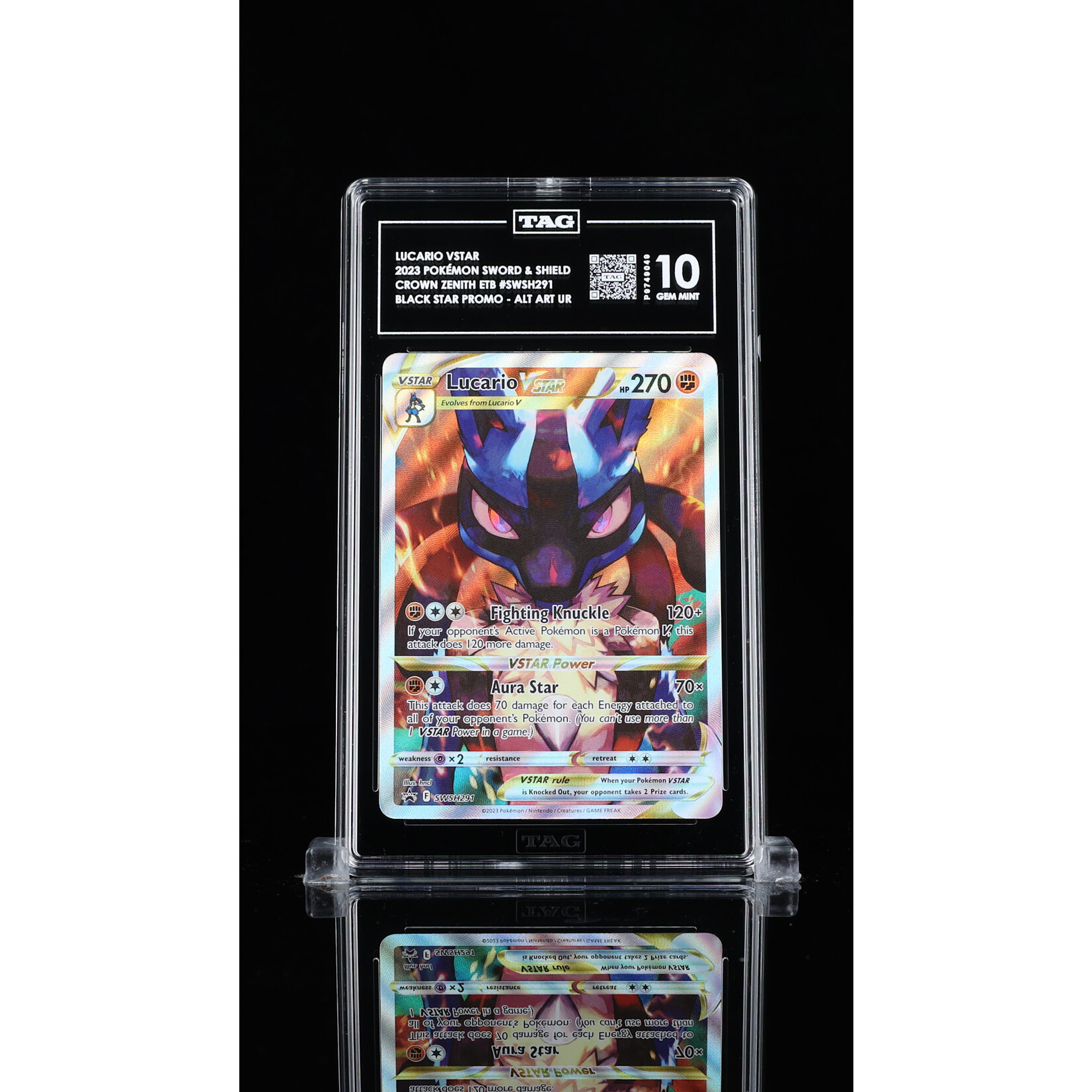 2023 2023 Pokemon Promo #291 Lucario VSTAR FA Crown Zenith ETB TAG 10
