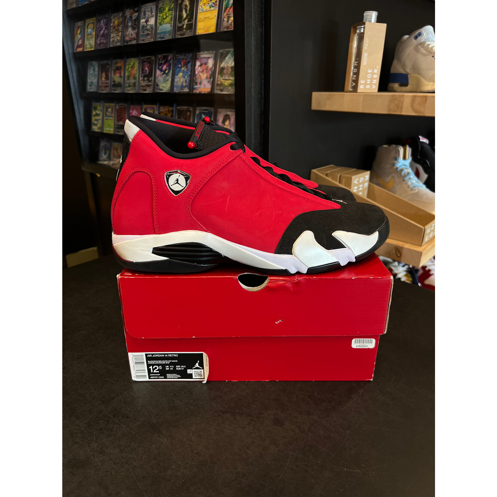 Jordan Jordan 14 Retro Gym Red Toro Size 12.5, PREOWNED