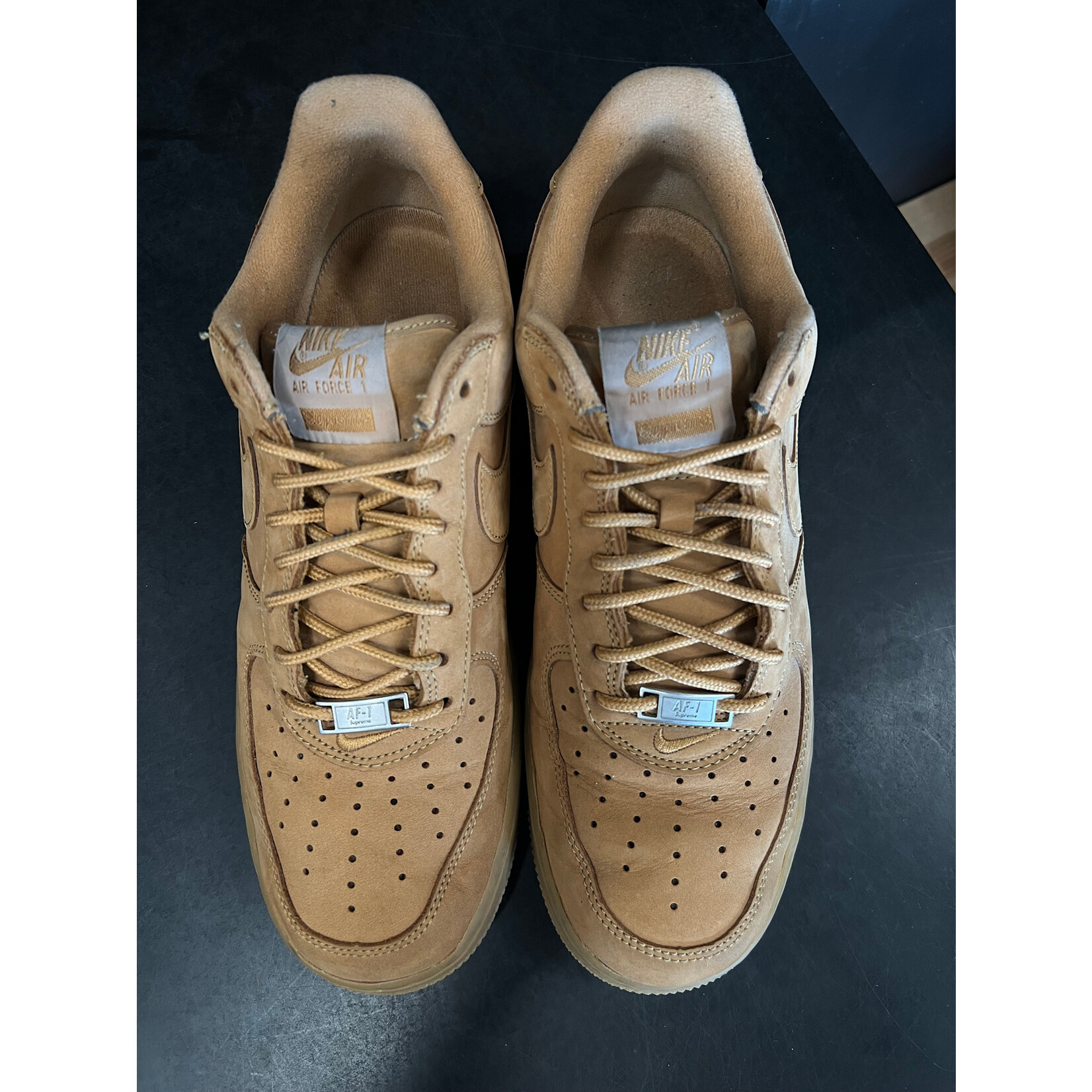 Supreme × Nike Air Force 1 Flax/Wheat Supreme Wheat Low Top Air