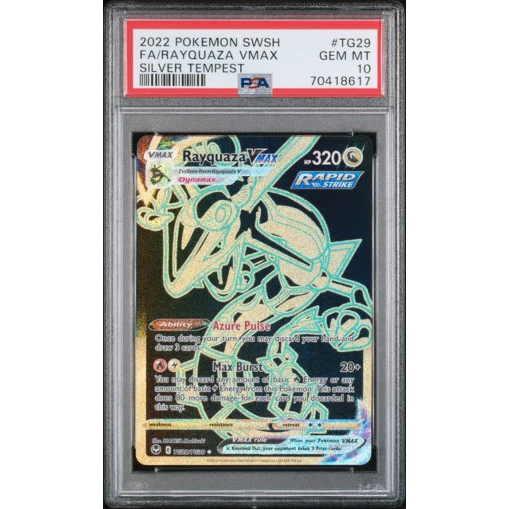 2022 2022 Pokémon SWSH Silver Tempest TG Rayquaza Vmax #TG29 PSA 10