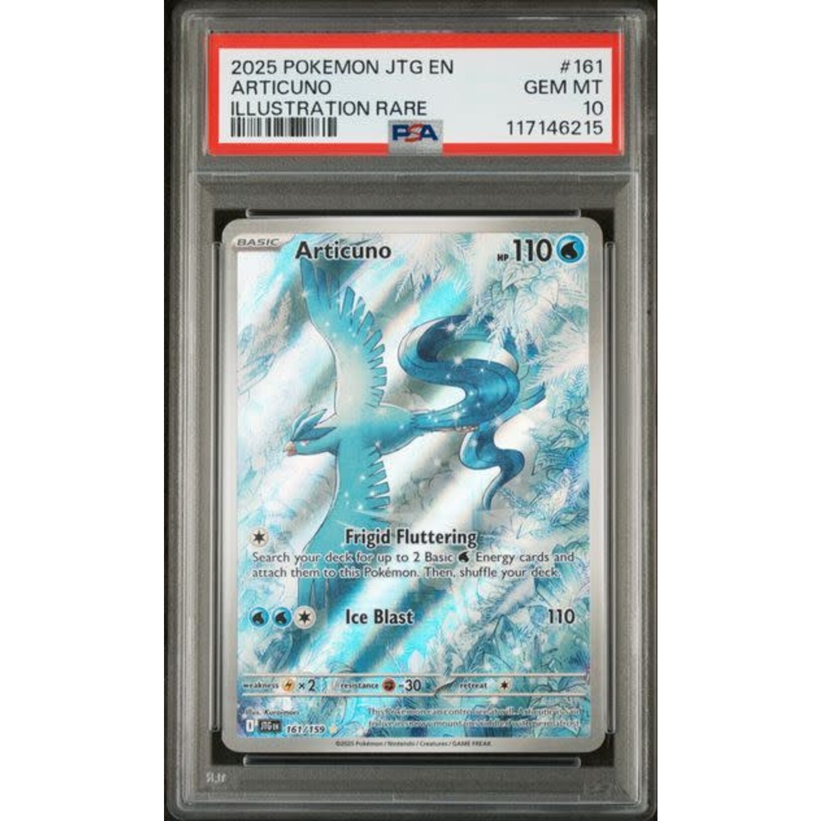 2025 2025 Pokémon SV Journey Together Illustration Rare Articuno #161 PSA 10