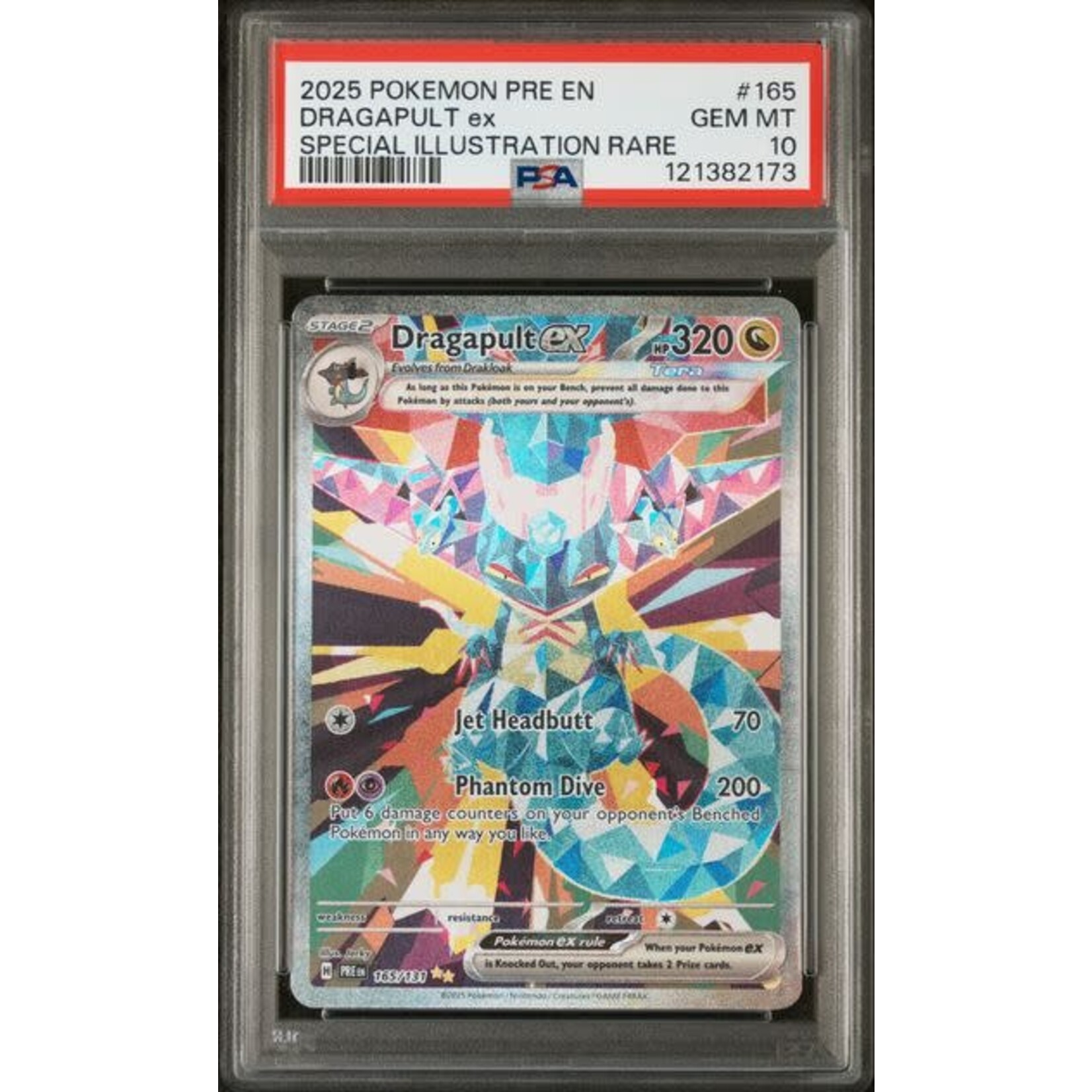 2023 2025 Pokemon SV Prismatic Evolutions SIR Dragapult Ex #165 PSA 10