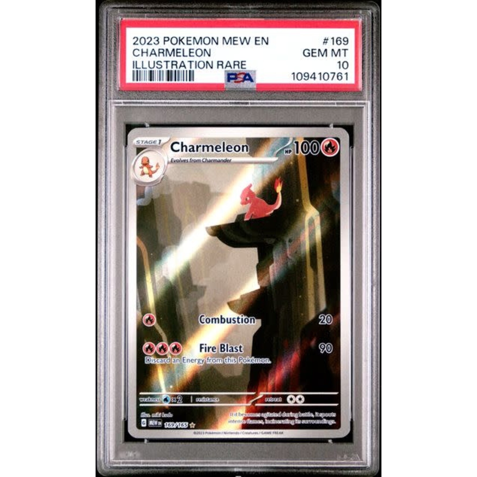 Nike 2023 Pokemon SV 151 Illustration Rare Charmeleon #169 PSA 10