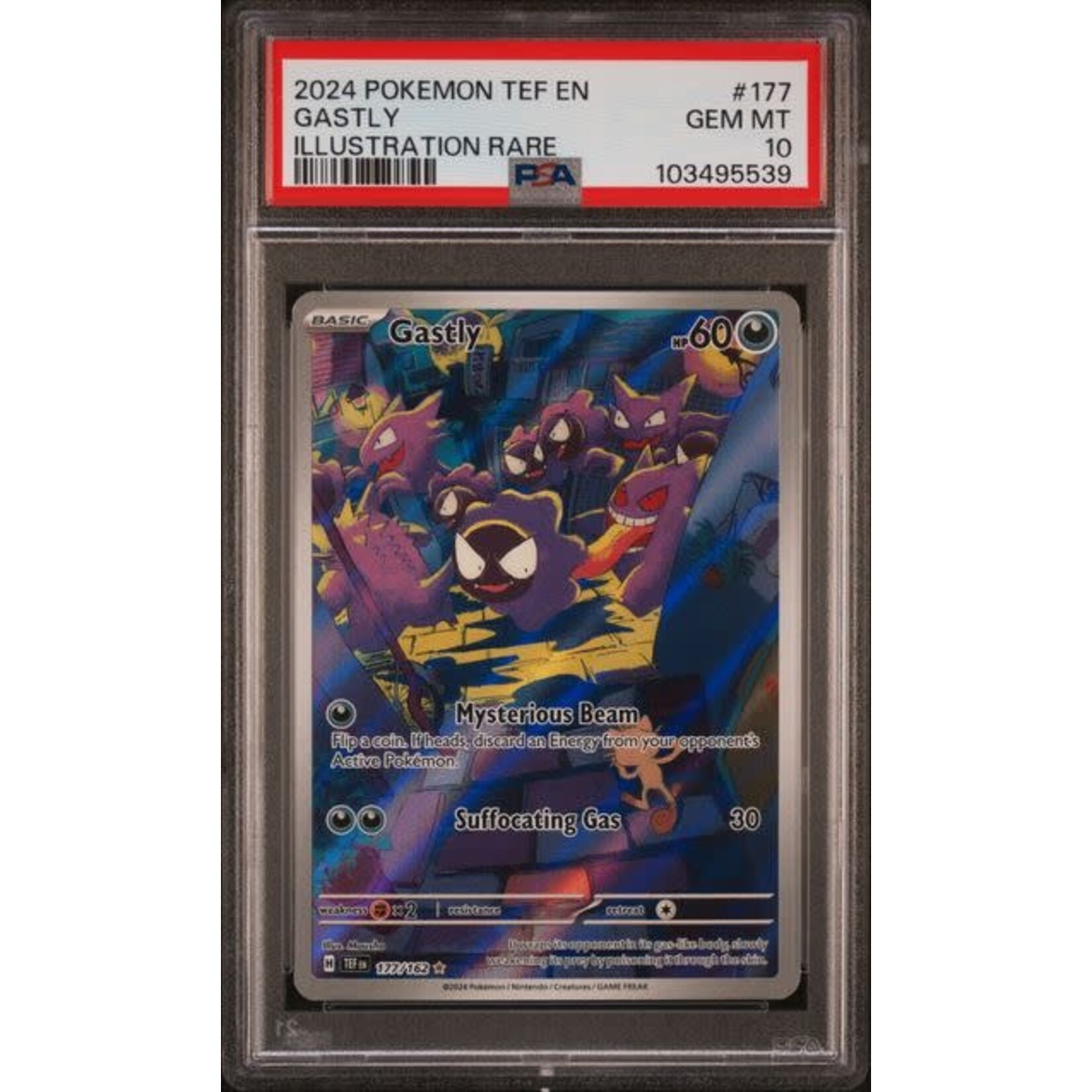 2024 2024 Pokemon SV Temporal Forces Illustration Rare Gastly #177 PSA 10