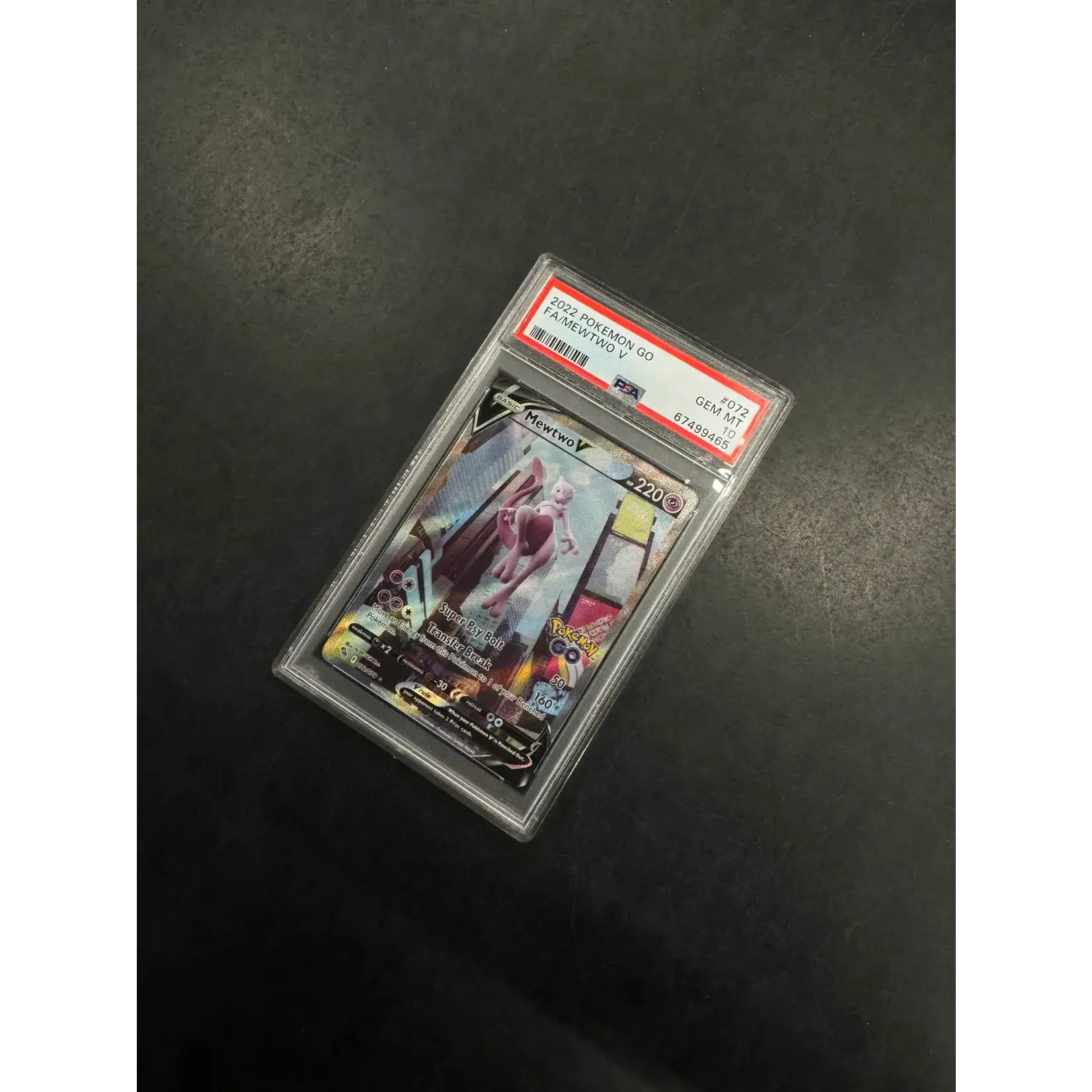 2022 2022 Pokemon Go Mewtwo V #72 PSA 10