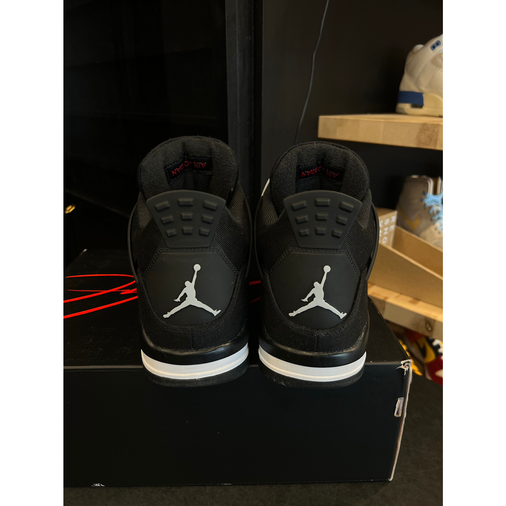 Jordan Jordan 4 Retro SE Black Canvas Size 12, PREOWNED