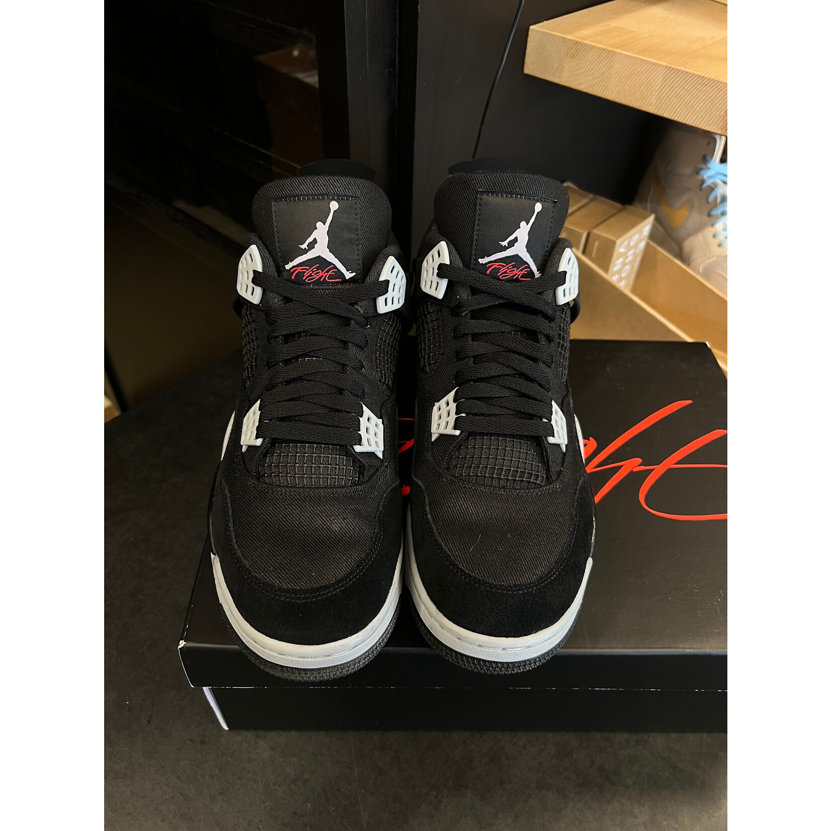 Jordan Jordan 4 Retro SE Black Canvas Size 12, PREOWNED