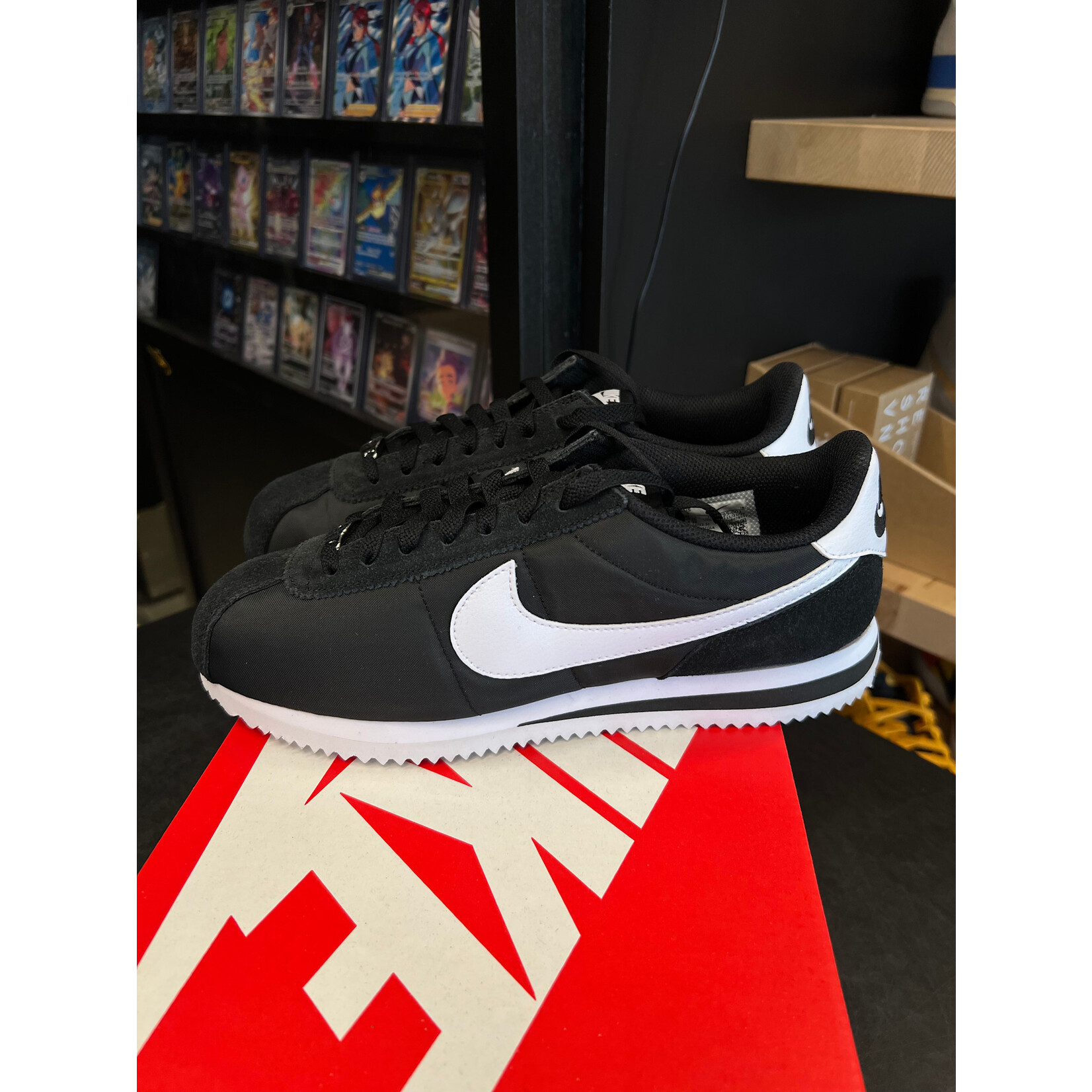 Nike Nike Cortez Nylon Black White (Women's) Size 9W, PREOWNED PADS