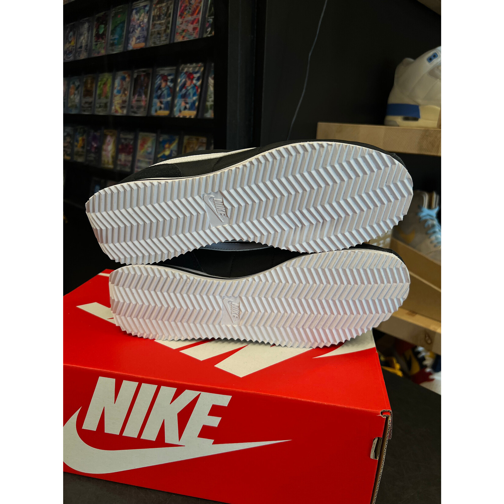Nike Nike Cortez Nylon Black White (Women's) Size 9W, PREOWNED PADS