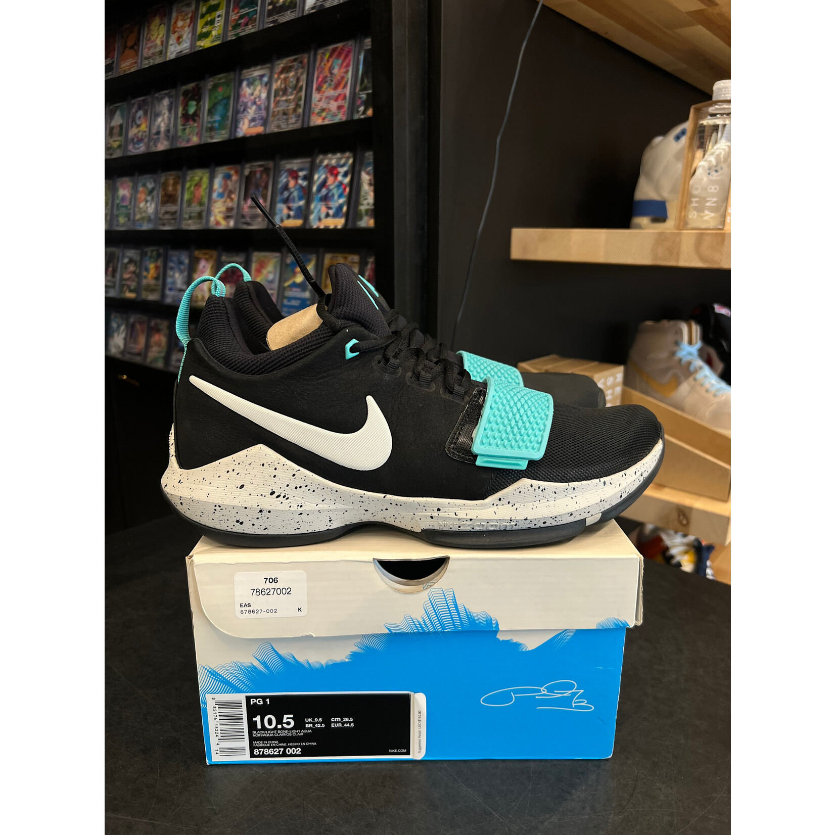 Nike Nike PG 1 Black Aqua Size 10, PREOWNED