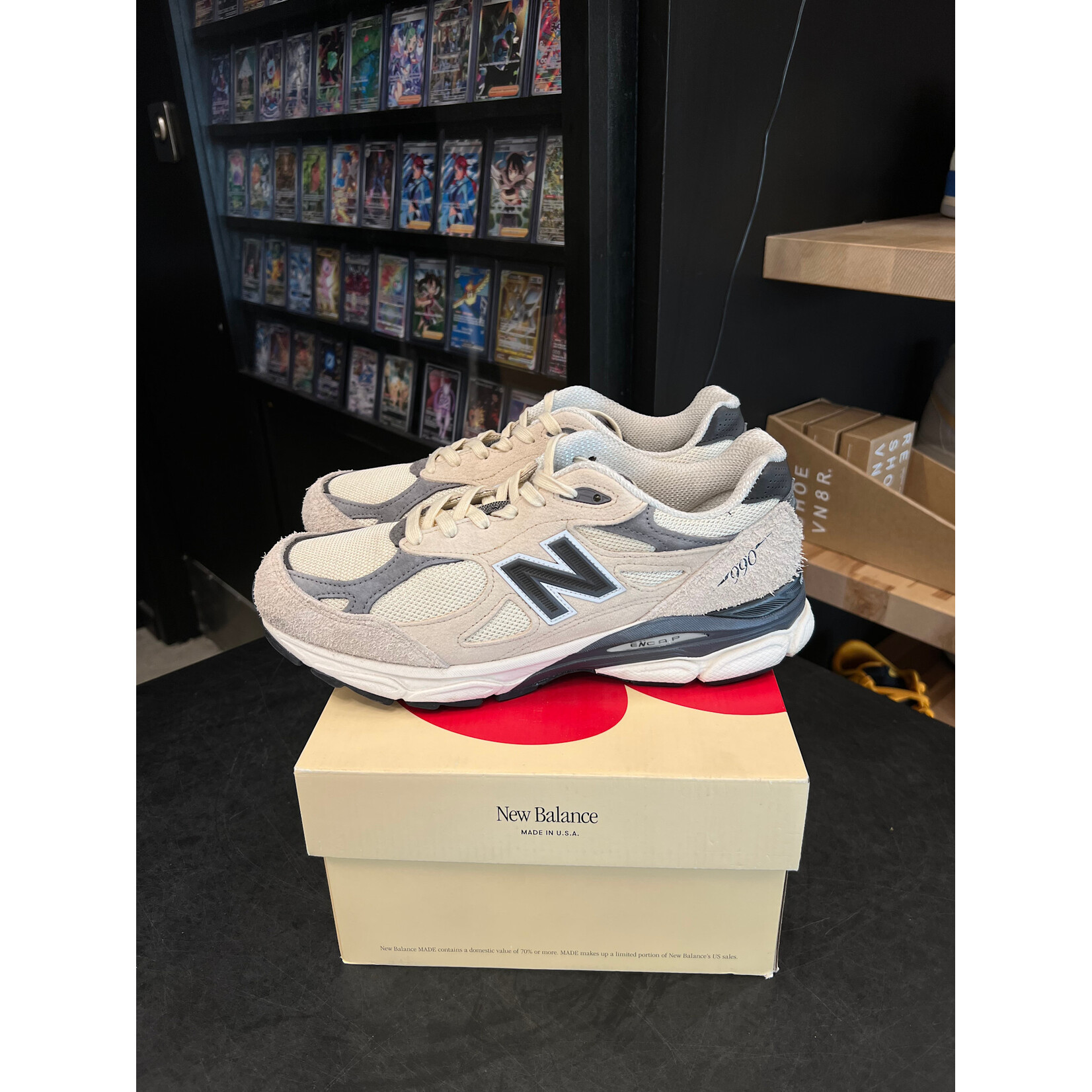New New Balance 990v3 MiUSA Teddy Santis Moonbeam Size 10, PREOWNED