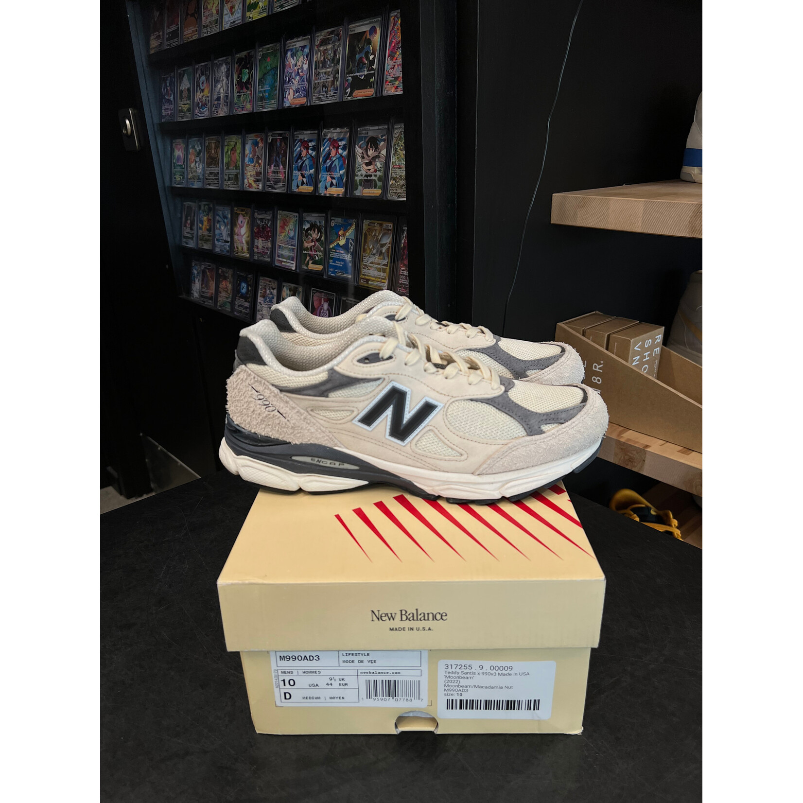 New New Balance 990v3 MiUSA Teddy Santis Moonbeam Size 10, PREOWNED