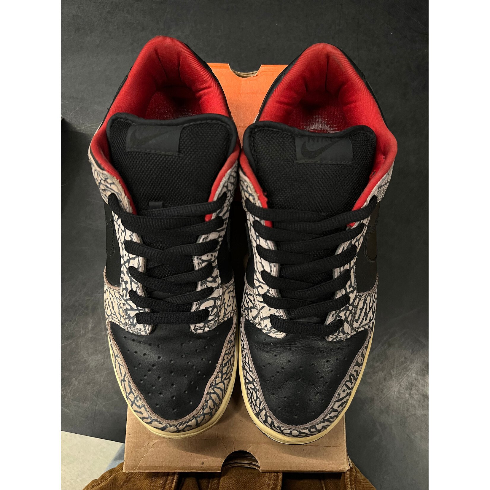 Nike Nike SB Dunk Low Supreme Black Cement (2002) Size 10, PREOWNED