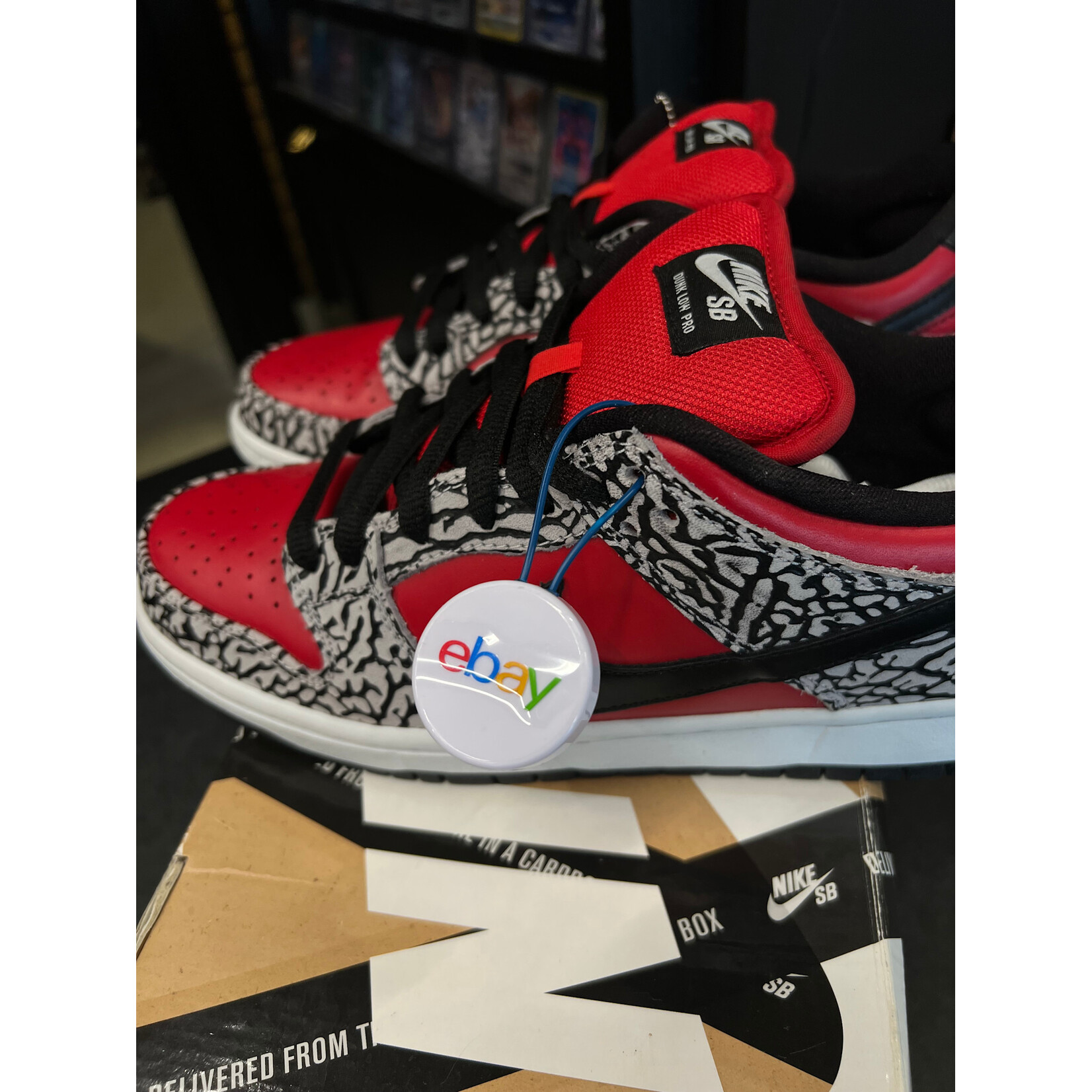 Nike Nike SB Dunk Low Supreme Red Cement (2012) Size 9, DS BRAND NEW