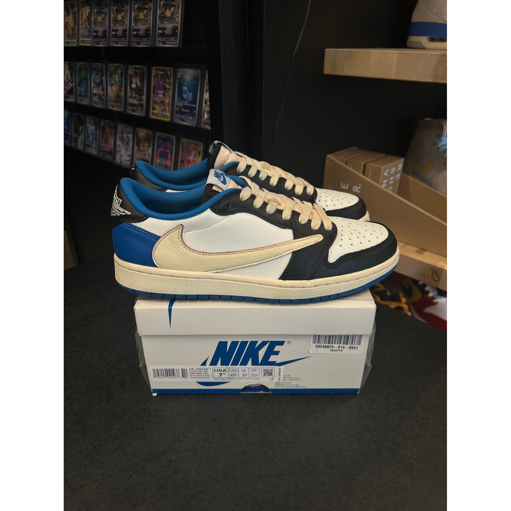 Jordan Jordan 1 Retro Low OG SP Fragment x Travis Scott Size 7.5, PREOWNED