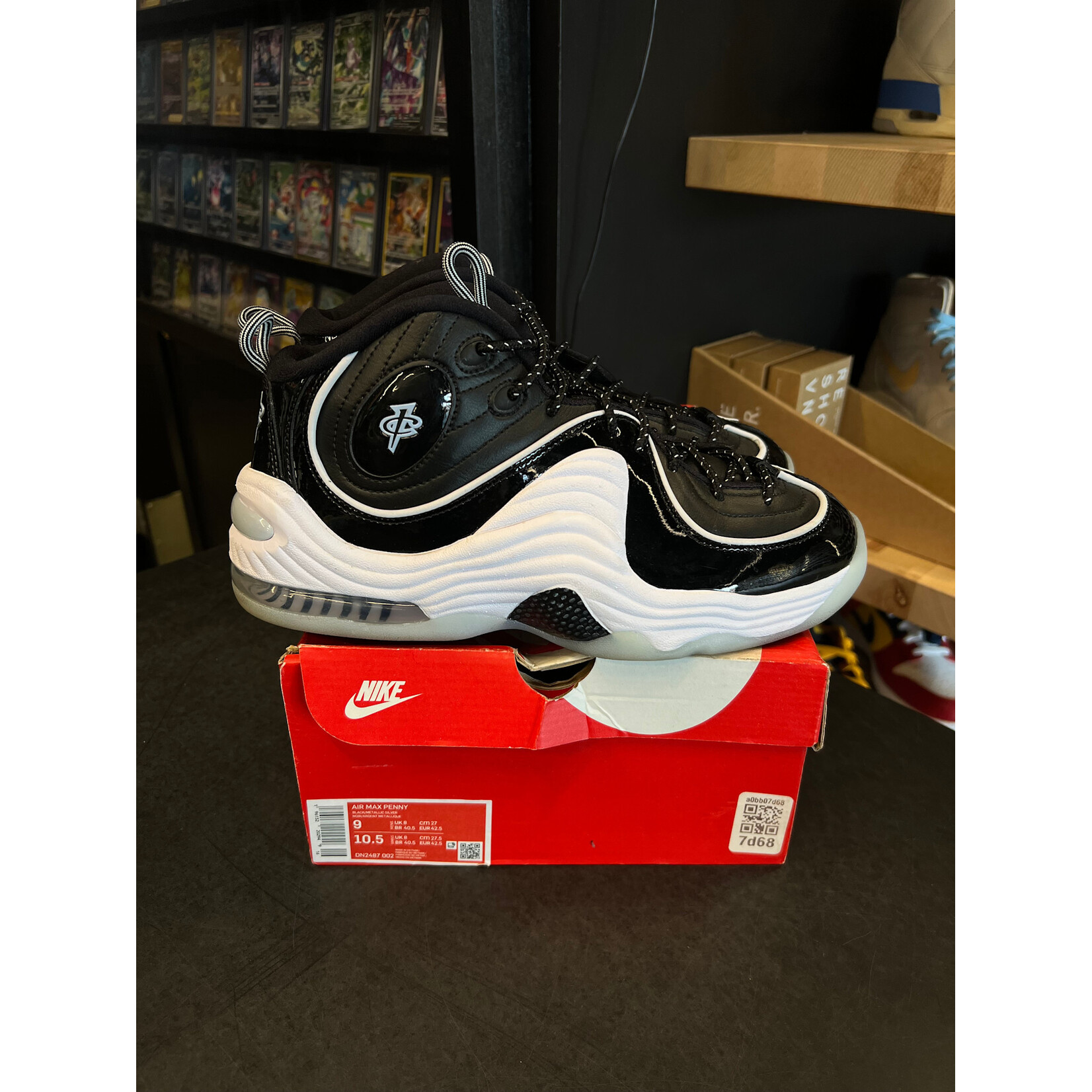 Nike Nike Air Penny 2 Black Patent Football Grey Size 9, PREOWNED