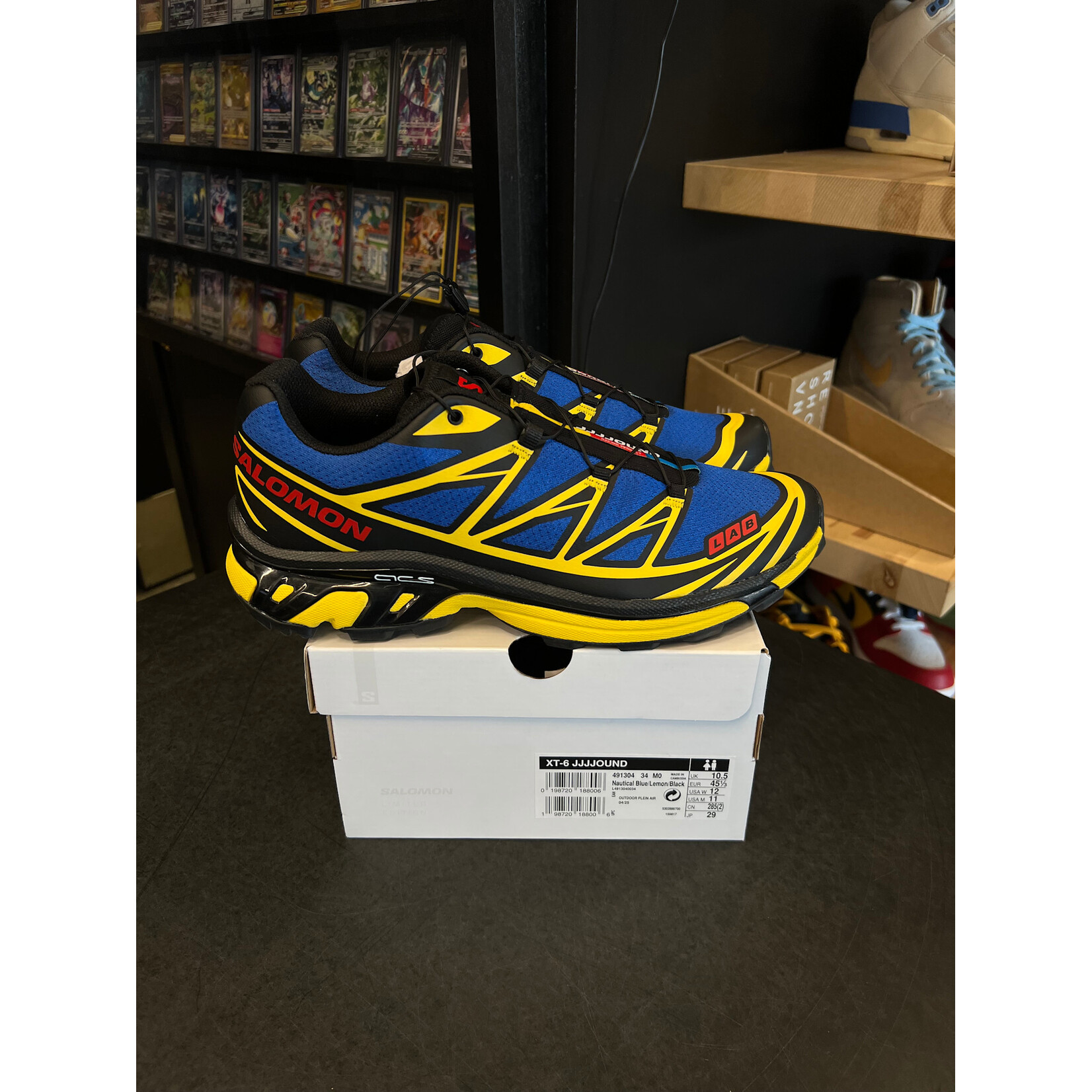 Salomon Salomon XT-6 JJJJound Nautical Blue Lemon Size 11, PREOWNED