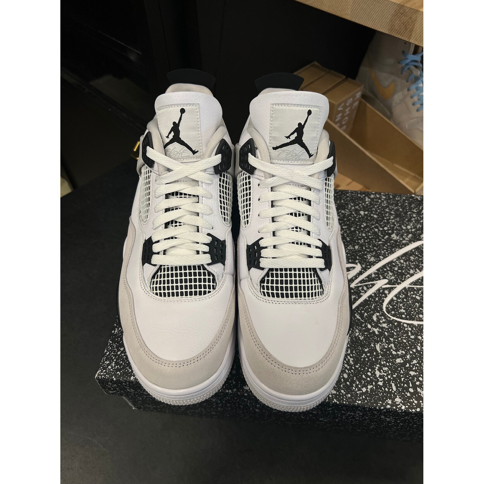 Jordan Jordan 4 Retro Military Black Size 12, PREOWNED